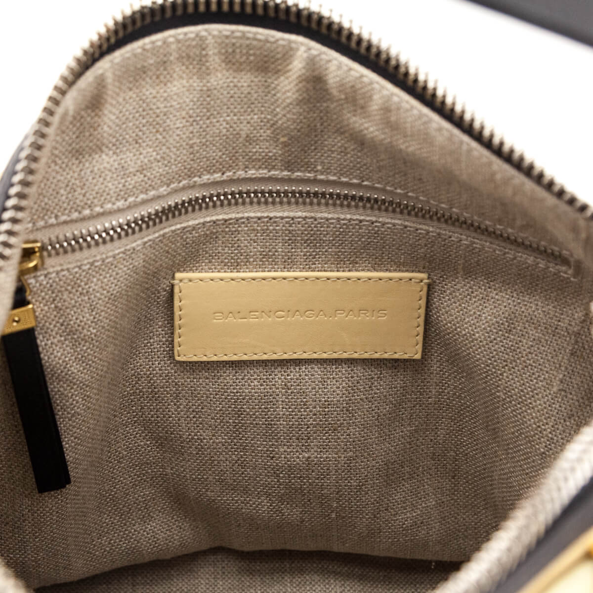 Balenciaga Beige & Black Leather Bag - Love that Bag etc - Preowned Authentic Designer Handbags & Preloved Fashions