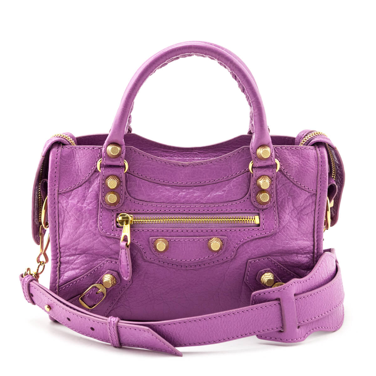 Balenciaga Pink Arena Storico Lambskin Giant 12 Silver Hardware Mini City - Love that Bag etc - Preowned Authentic Designer Handbags & Preloved Fashions