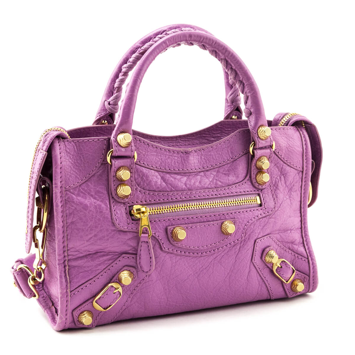 Balenciaga Pink Arena Storico Lambskin Giant 12 Silver Hardware Mini City - Love that Bag etc - Preowned Authentic Designer Handbags & Preloved Fashions