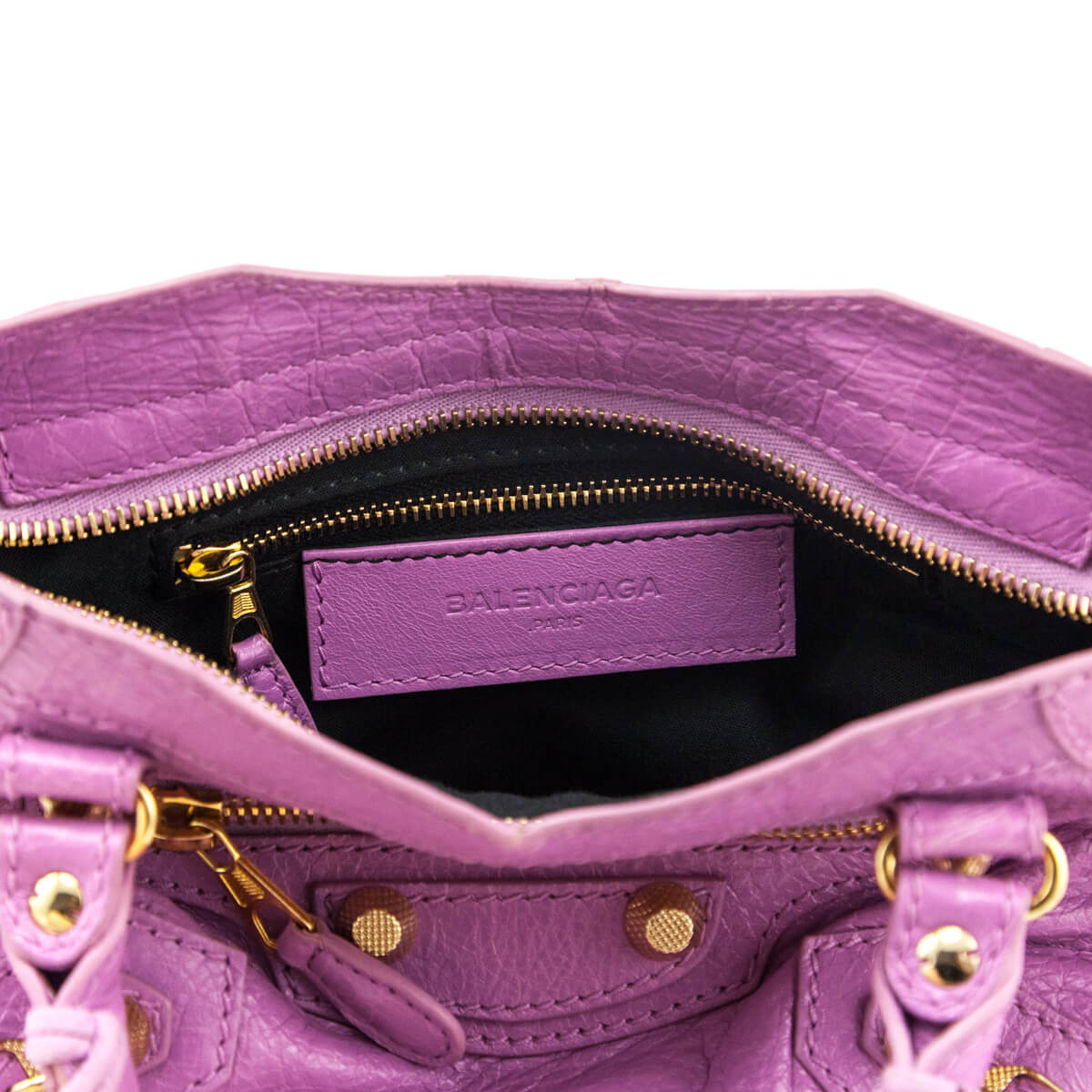Balenciaga Pink Arena Storico Lambskin Giant 12 Silver Hardware Mini City - Love that Bag etc - Preowned Authentic Designer Handbags & Preloved Fashions