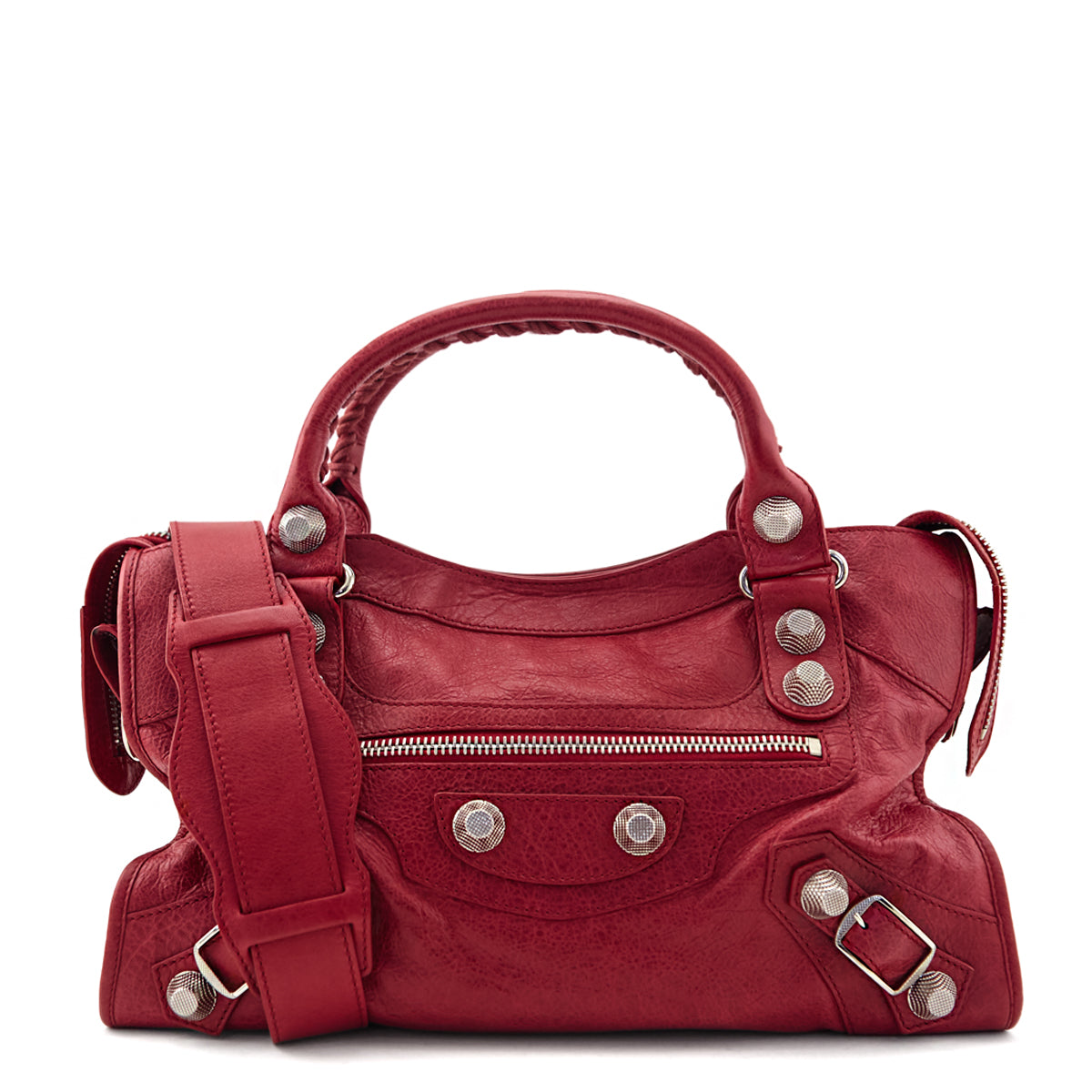 【美品】BALENCIAGA ジャイアントシティーバッグ Balenciaga Tomato Agneau Giant 12 Silver Hardware City Bag