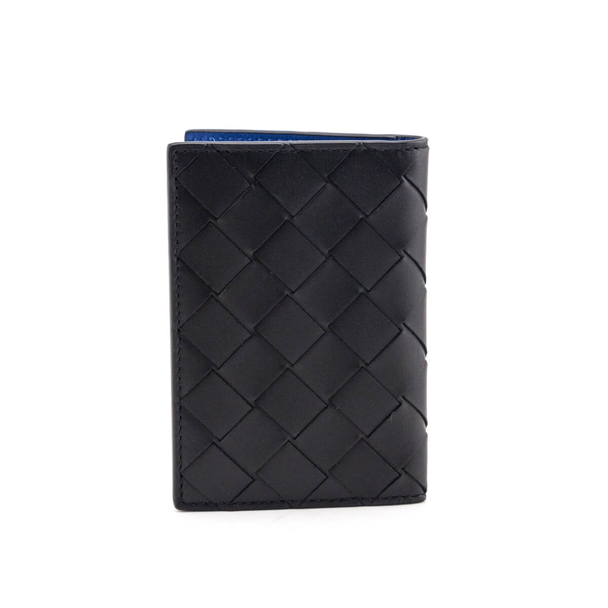 Bottega Veneta Ardoise & Deep Pacific Nappa Intrecciato Flap Card Case - Love that Bag etc - Preowned Authentic Designer Handbags & Preloved Fashions