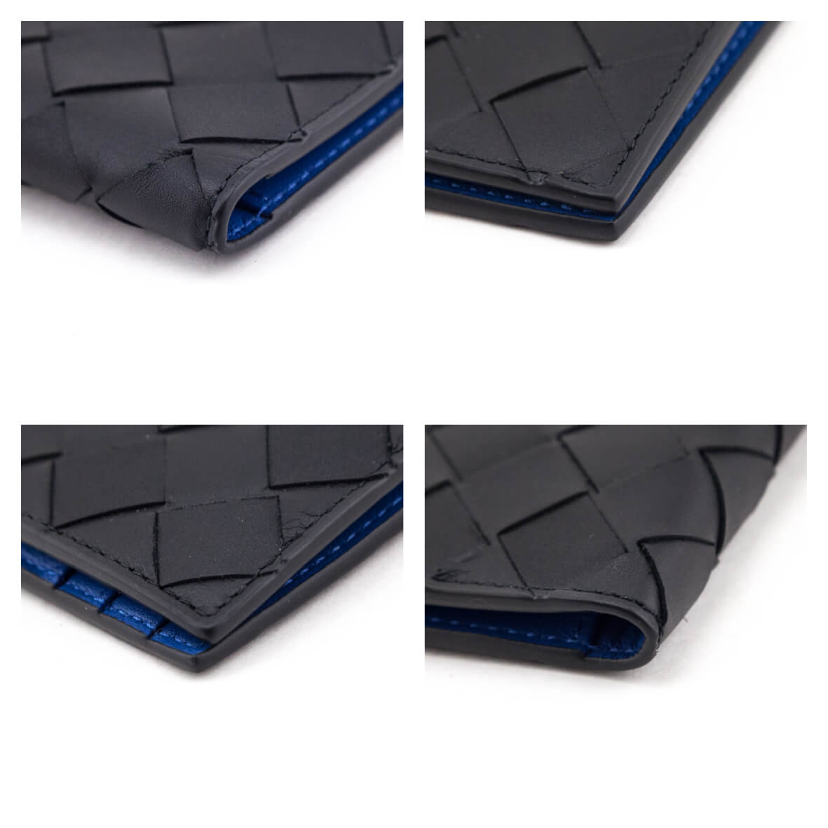Bottega Veneta Ardoise & Deep Pacific Nappa Intrecciato Flap Card Case - Love that Bag etc - Preowned Authentic Designer Handbags & Preloved Fashions