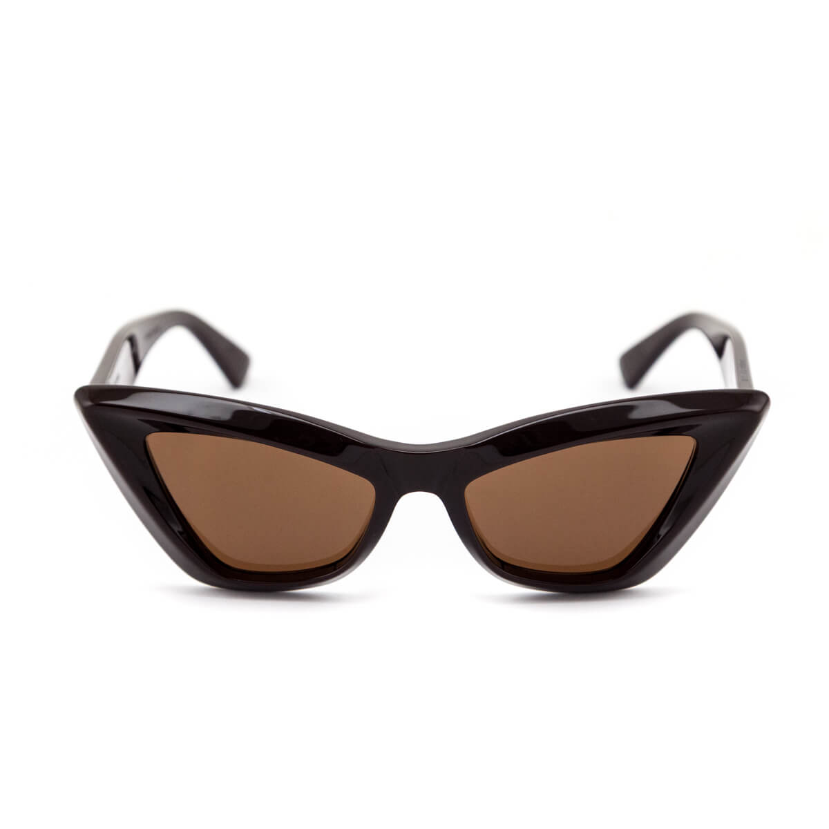 Bottega Veneta Brown Pointed Cat-Eye Sunglasses display picture 2