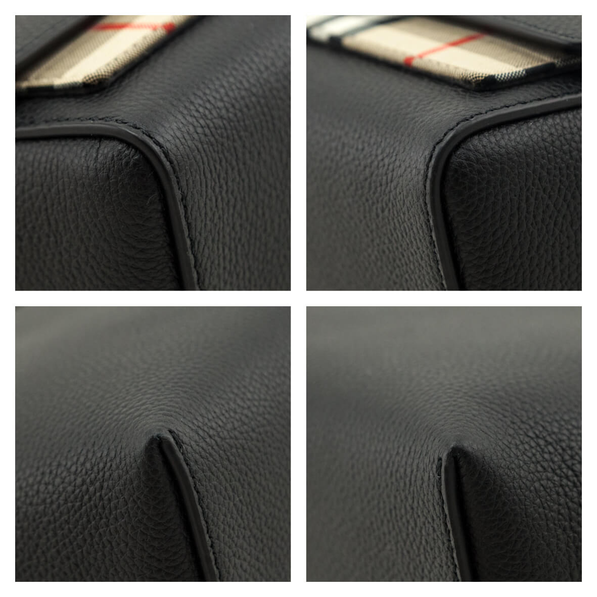 Burberry Black Grainy Calfskin Vintage Check Note Crossbody Bag - Love that Bag etc - Preowned Authentic Designer Handbags & Preloved Fashions