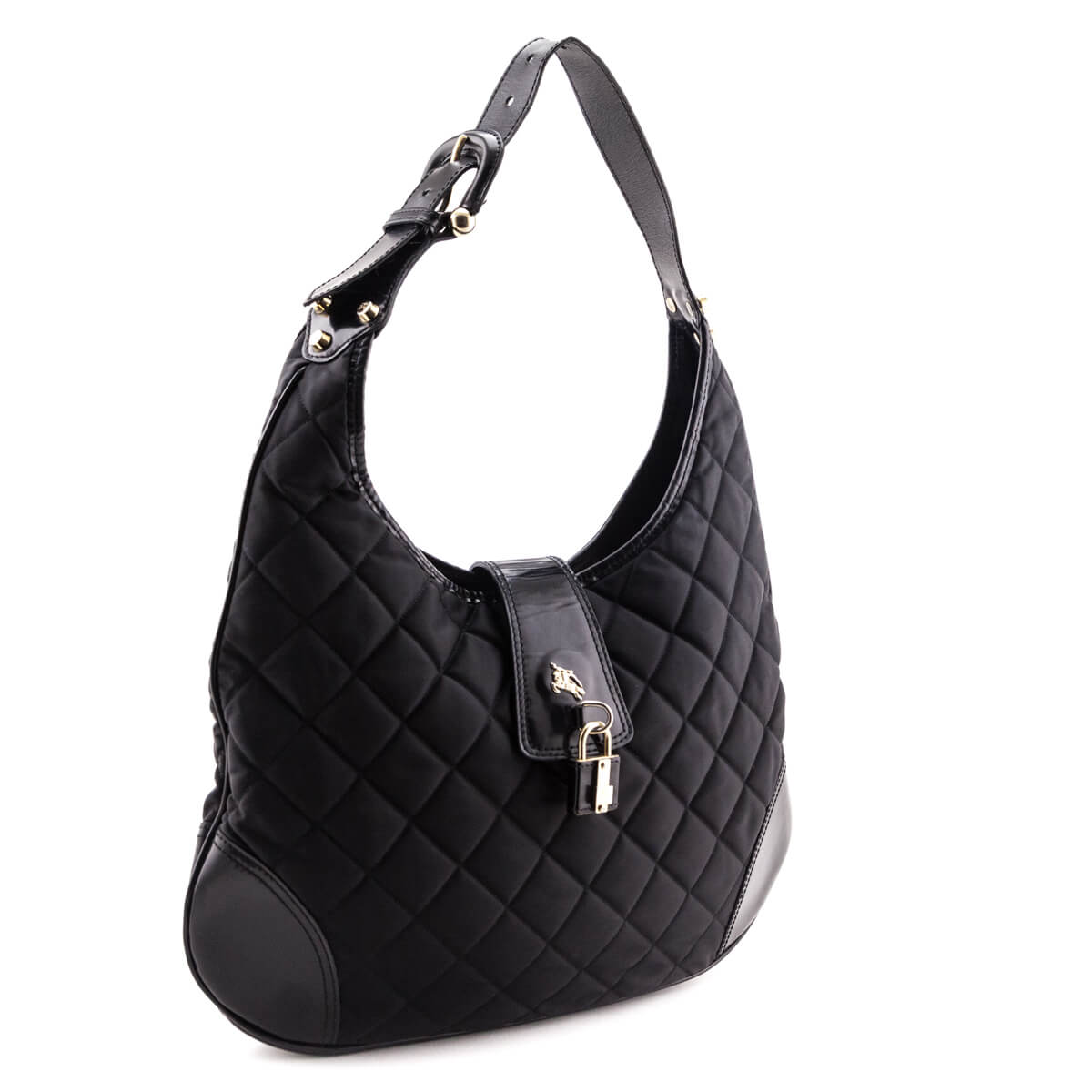 Burberry Black Quilted Nylon Brook Hobo Bag - Love that Bag etc - Preowned Authentic Designer Handbags & Preloved Fashions