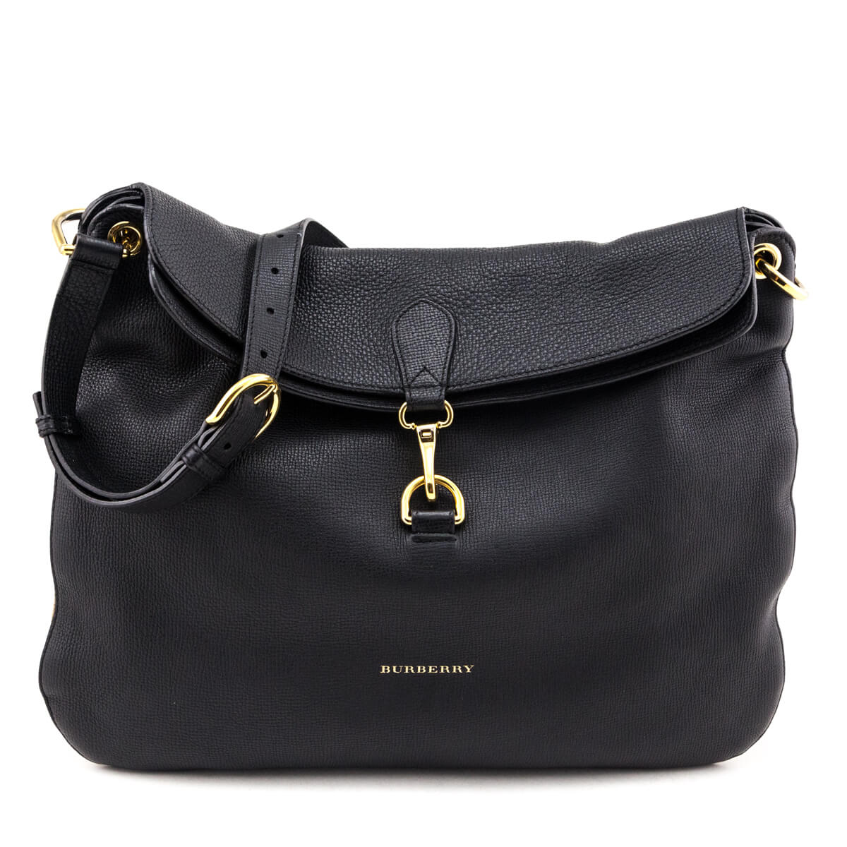 Burberry Black Leather & Check Cornwall Hobo Bag - Love that Bag etc - Preowned Authentic Designer Handbags & Preloved Fashions