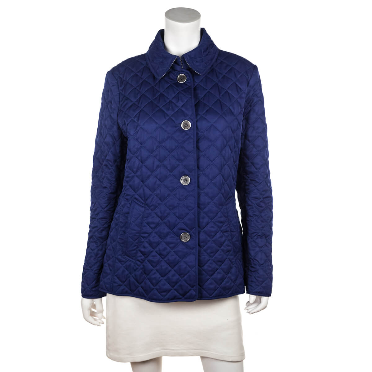 Burberry quilted jacket blue best sale