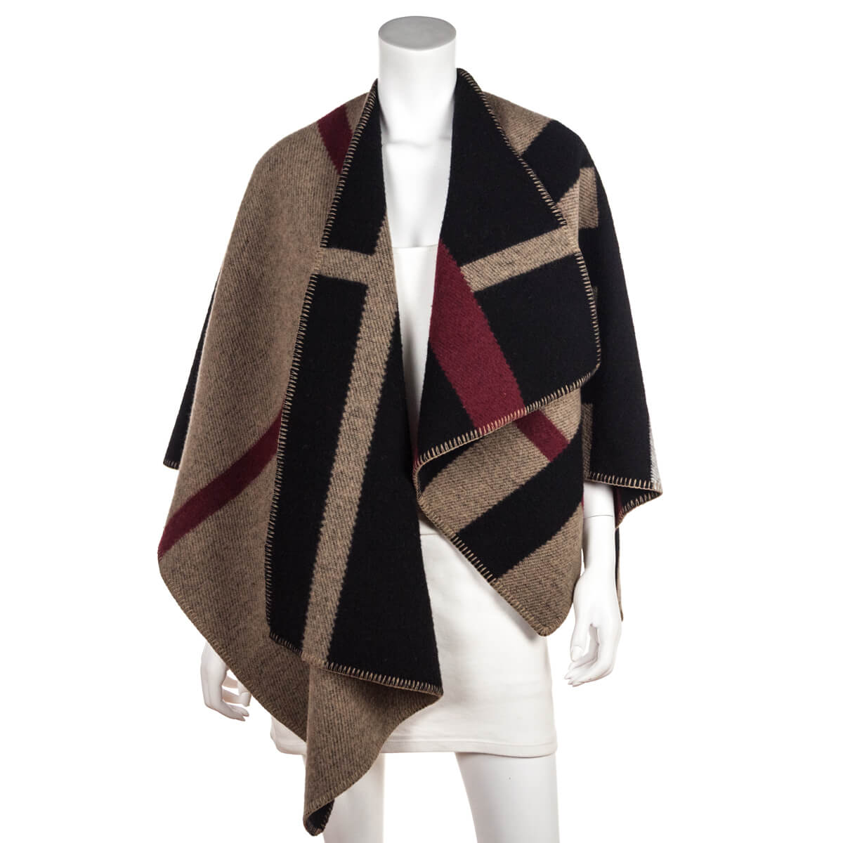 Burberry Burgundy Wool & Cashmere Stole - Love that Bag etc - Preowned Authentic Designer Handbags & Preloved Fashions