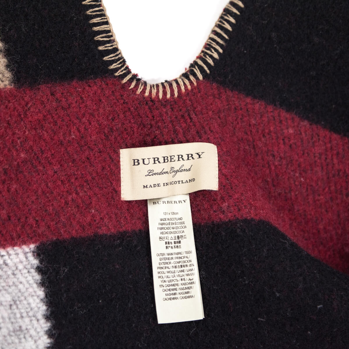 Burberry Burgundy Wool & Cashmere Stole - Love that Bag etc - Preowned Authentic Designer Handbags & Preloved Fashions