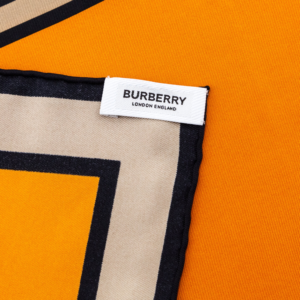 Burberry Orange Silk London England Logo Scarf - Love that Bag etc - Preowned Authentic Designer Handbags & Preloved Fashions