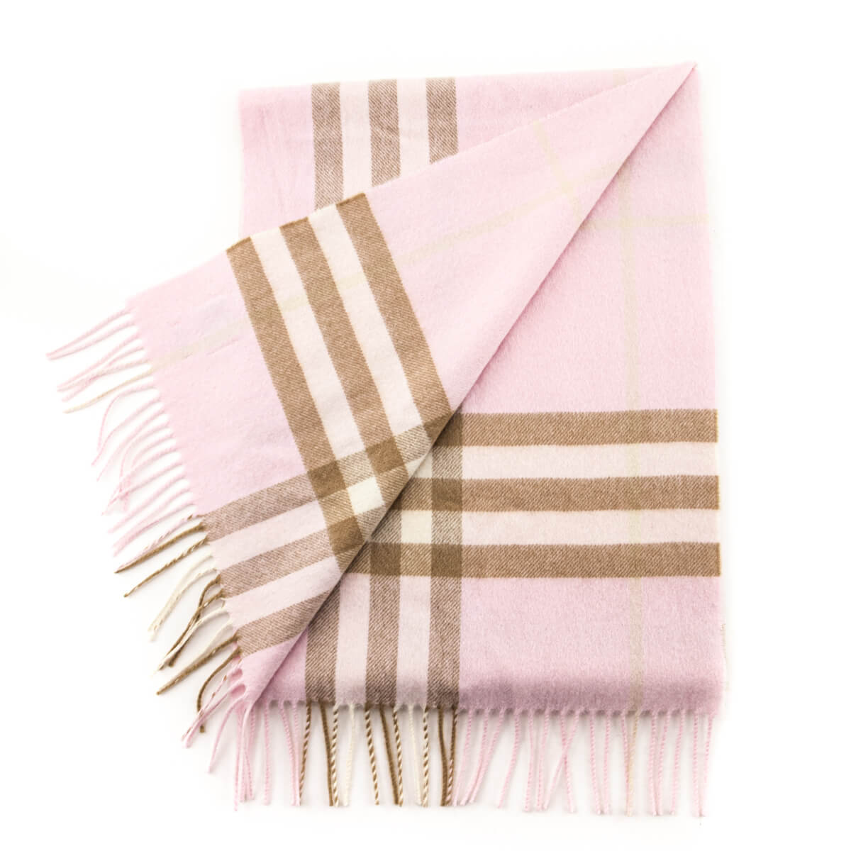 Burberry Pink Giant Check Cashmere Scarf - Love that Bag etc - Preowned Authentic Designer Handbags & Preloved Fashions