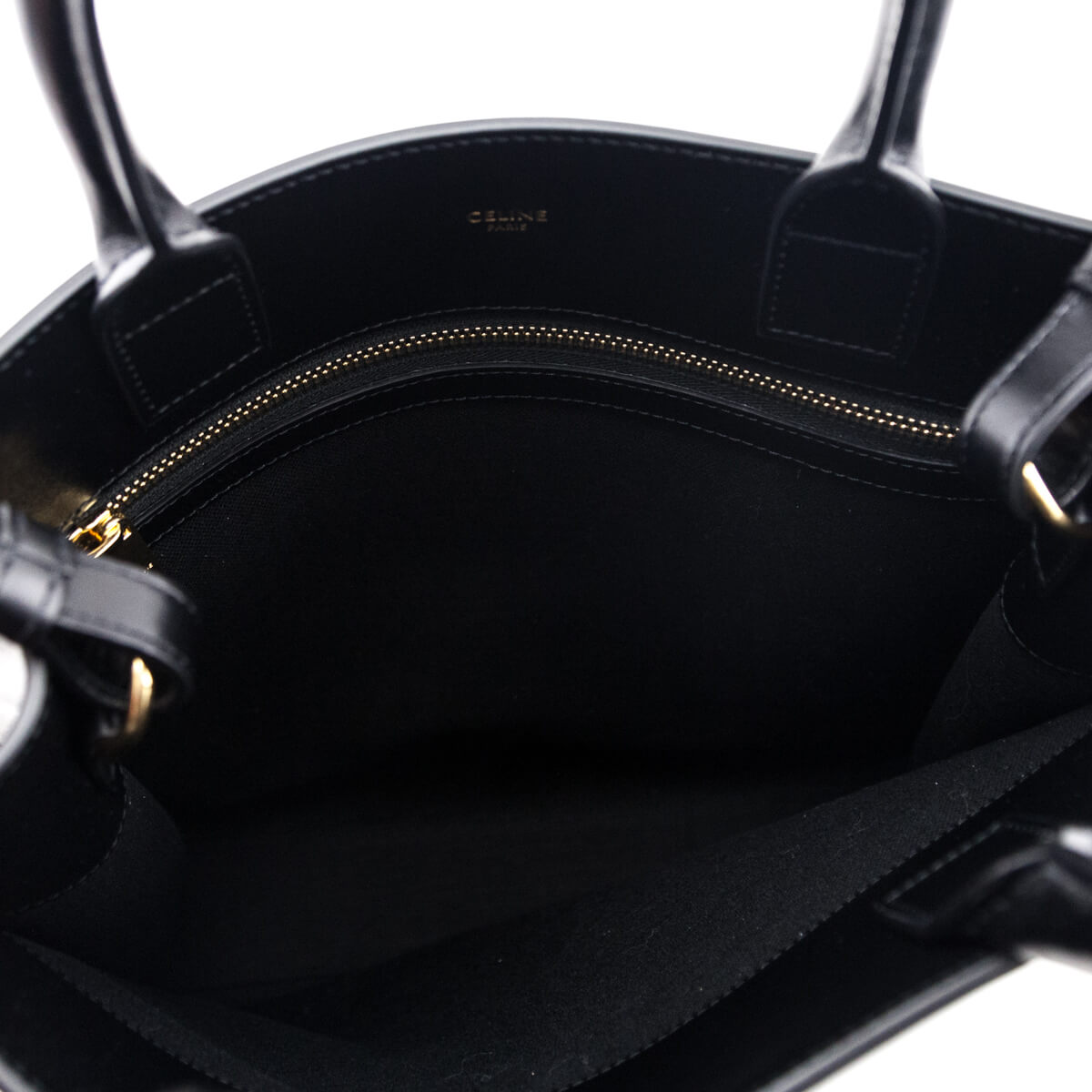 Celine Black Canvas & Calfskin Small Vertical Cabas Tote - Love that Bag etc - Preowned Authentic Designer Handbags & Preloved Fashions