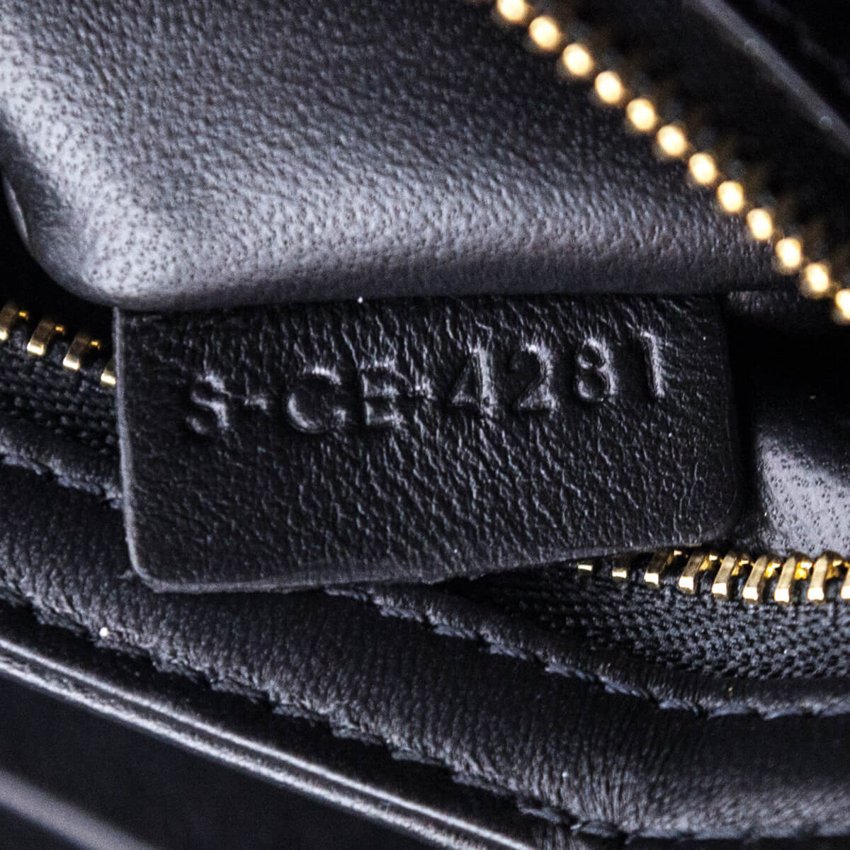 Celine Black Shiny Calfskin Medium Triomphe Bag - Love that Bag etc - Preowned Authentic Designer Handbags & Preloved Fashions