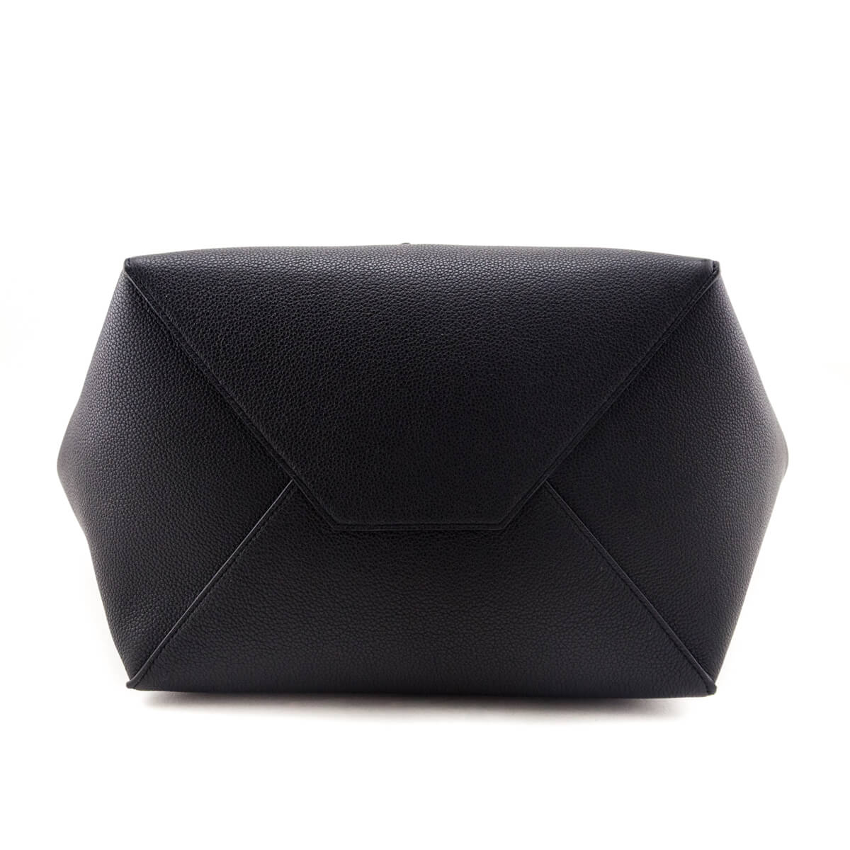 Celine Black Soft Grained Calfskin Medium Belt Cabas Phantom