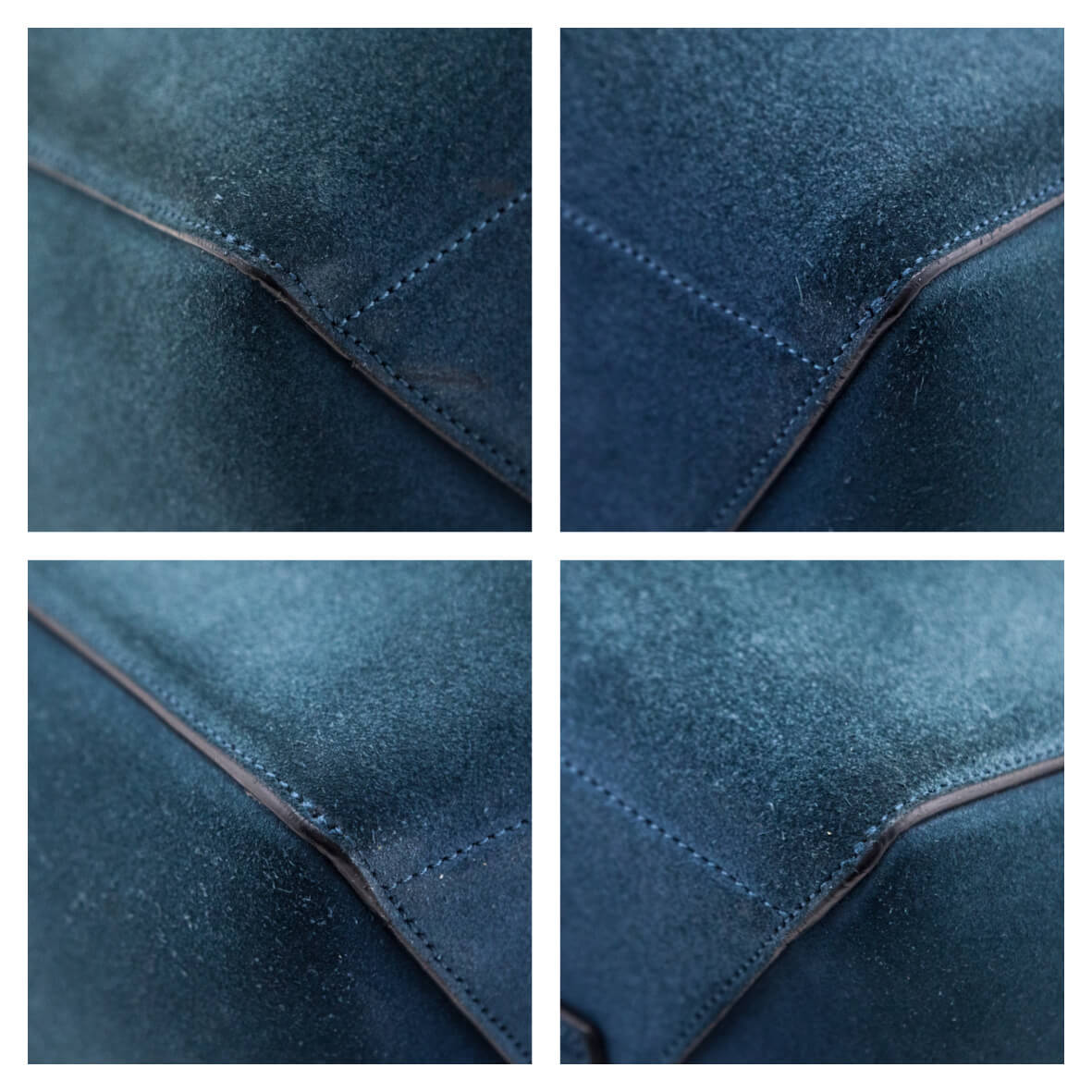 Celine Blue Suede Calfskin Sangle Bucket Bag - Love that Bag etc - Preowned Authentic Designer Handbags & Preloved Fashions