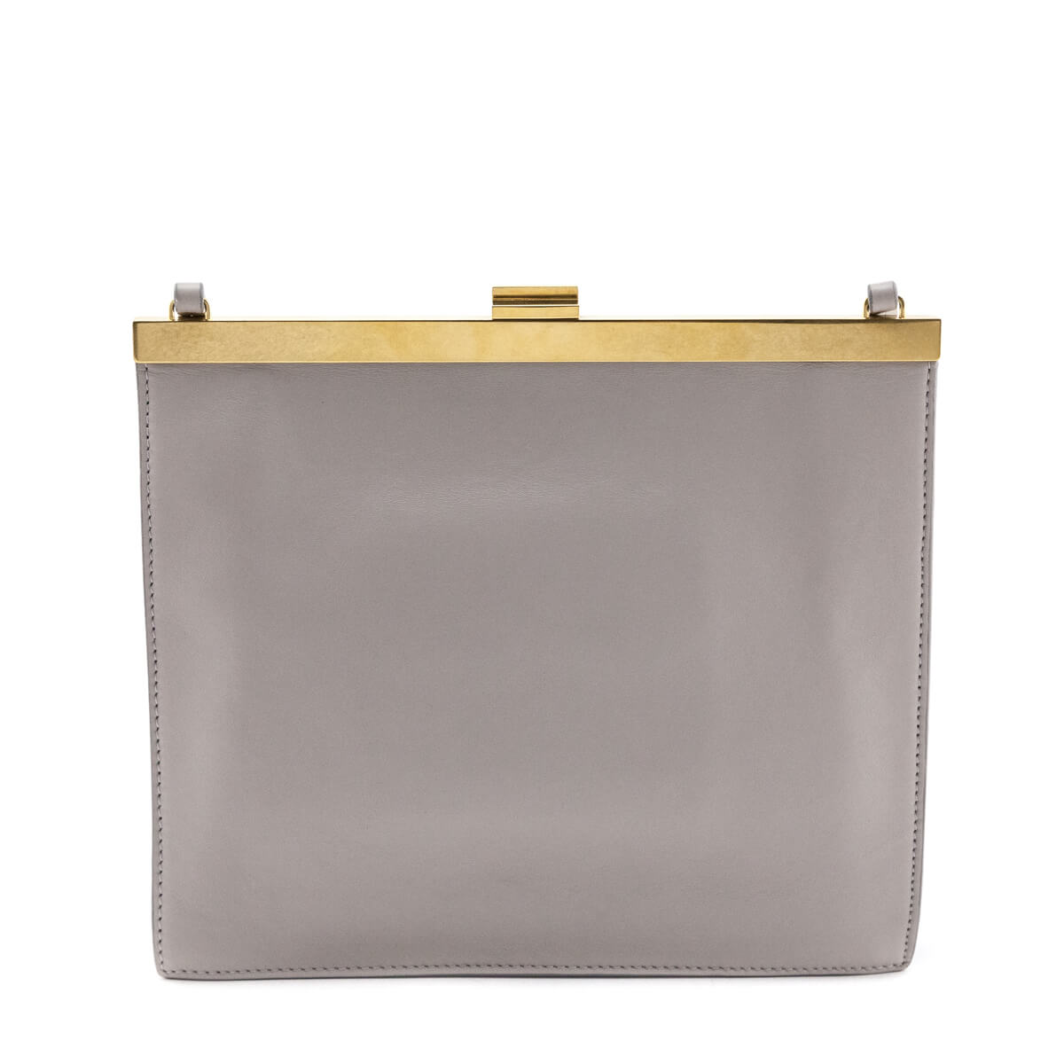 Celine Gray Smooth Calfskin Mini Clasp Bag - Love that Bag etc - Preowned Authentic Designer Handbags & Preloved Fashions