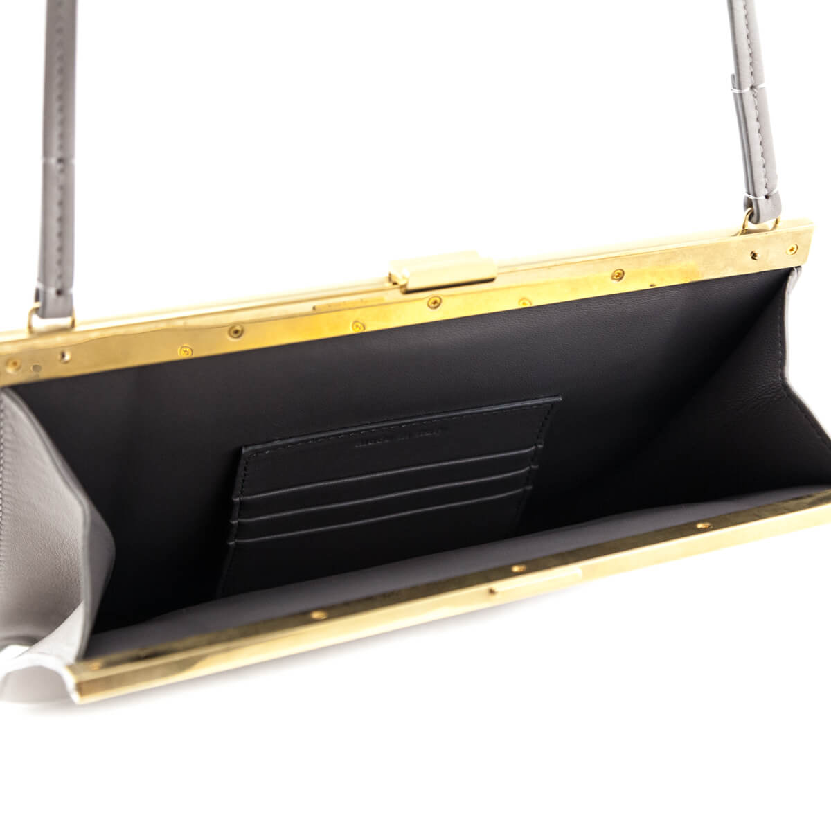 Celine Gray Smooth Calfskin Mini Clasp Bag - Love that Bag etc - Preowned Authentic Designer Handbags & Preloved Fashions