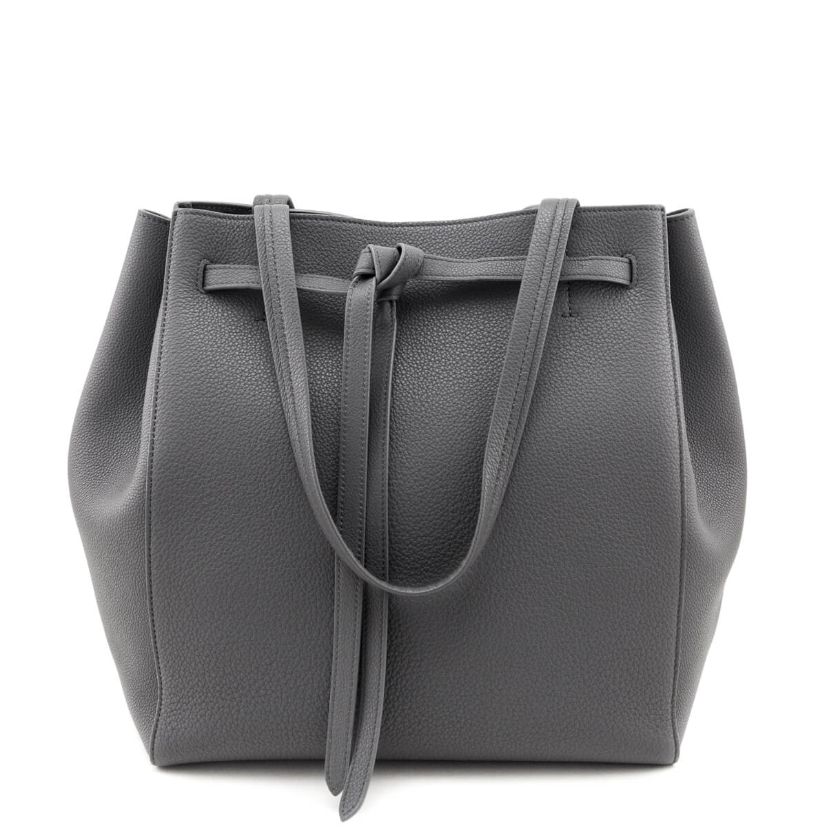 Celine Kohl Soft Grained Calfskin Small Belt Cabas Phantom Tote - Love that Bag etc - Preowned Authentic Designer Handbags & Preloved Fashions