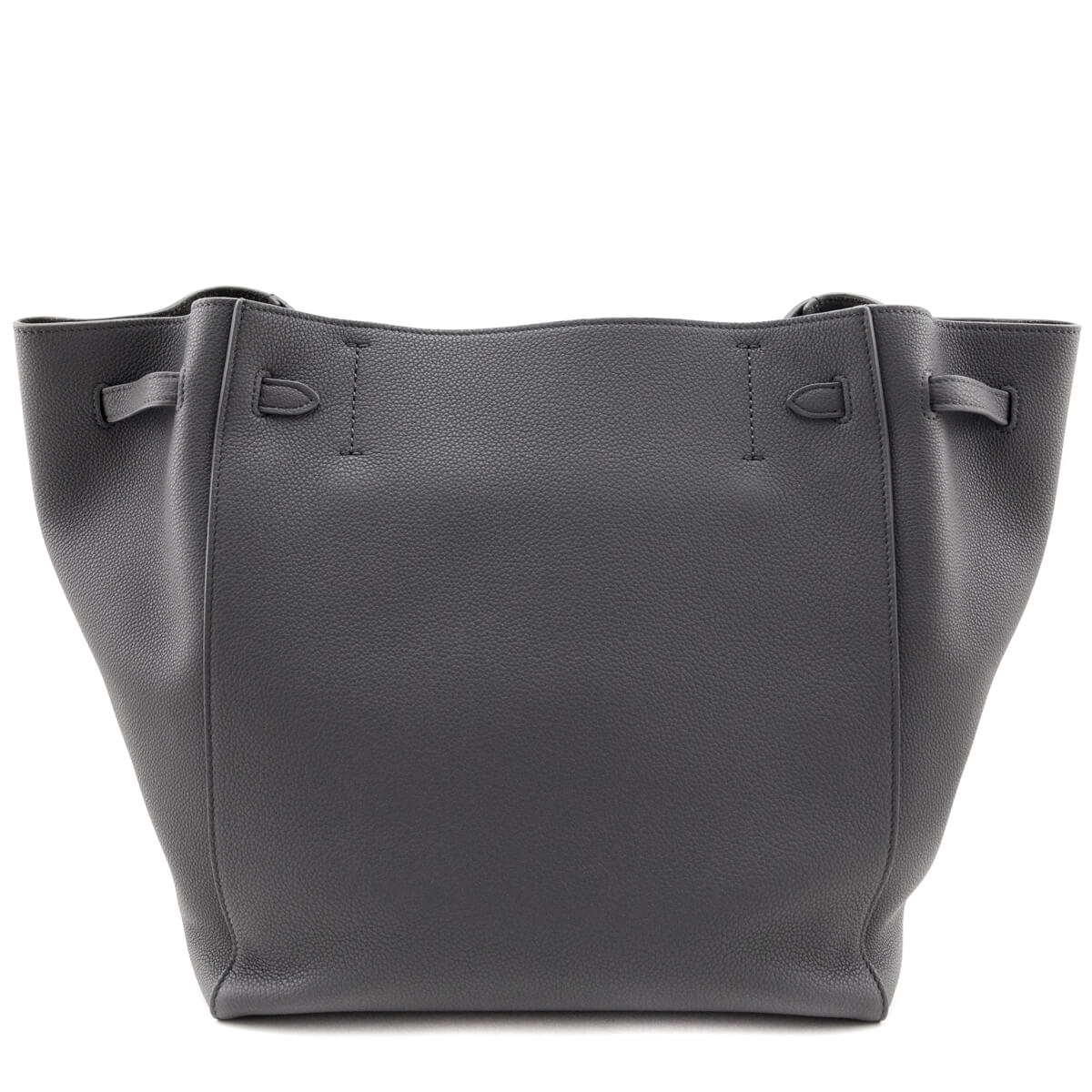 Celine Kohl Soft Grained Calfskin Small Belt Cabas Phantom Tote - Love that Bag etc - Preowned Authentic Designer Handbags & Preloved Fashions