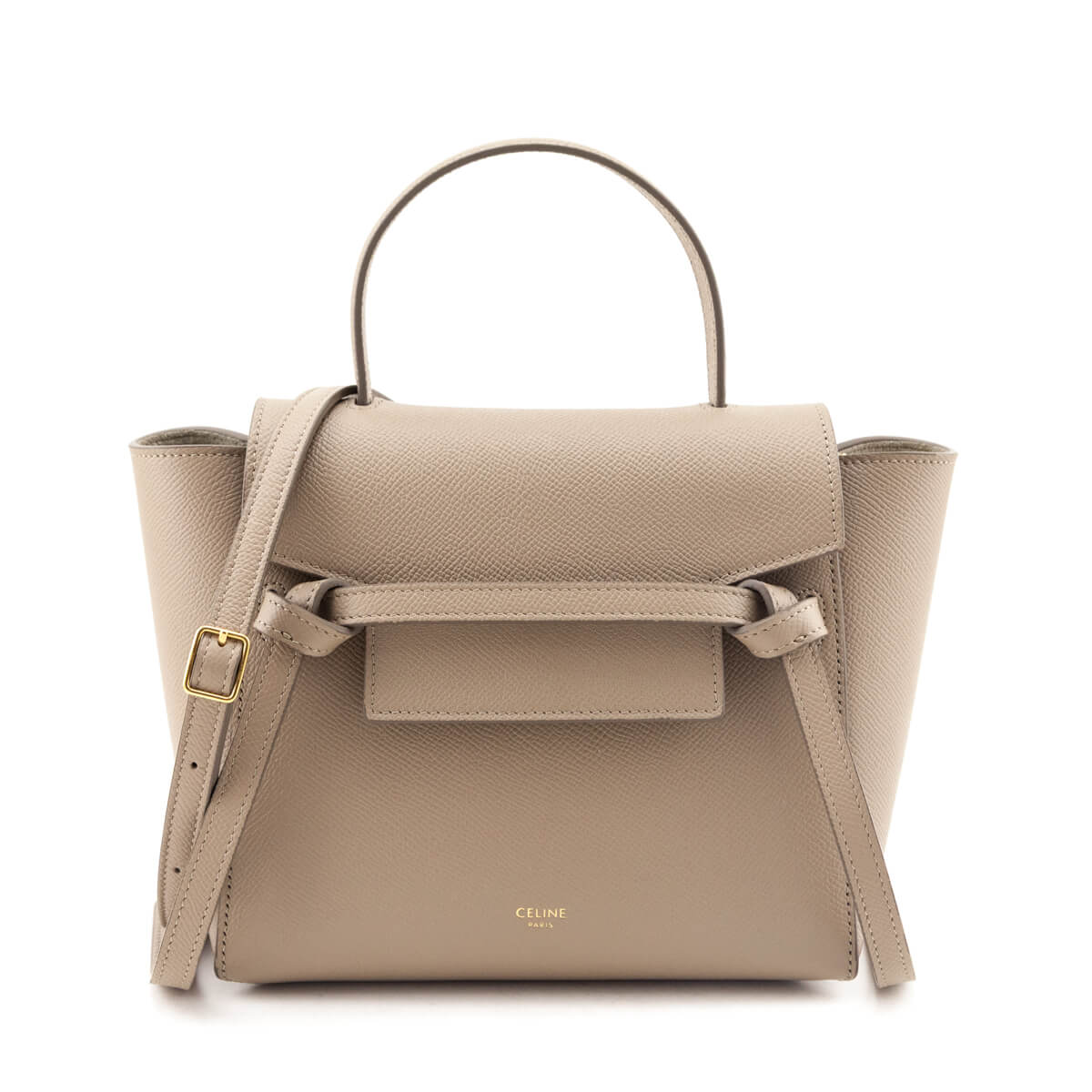 Celine Light Taupe Grained Calfskin Nano Belt Bag - Celine Canada