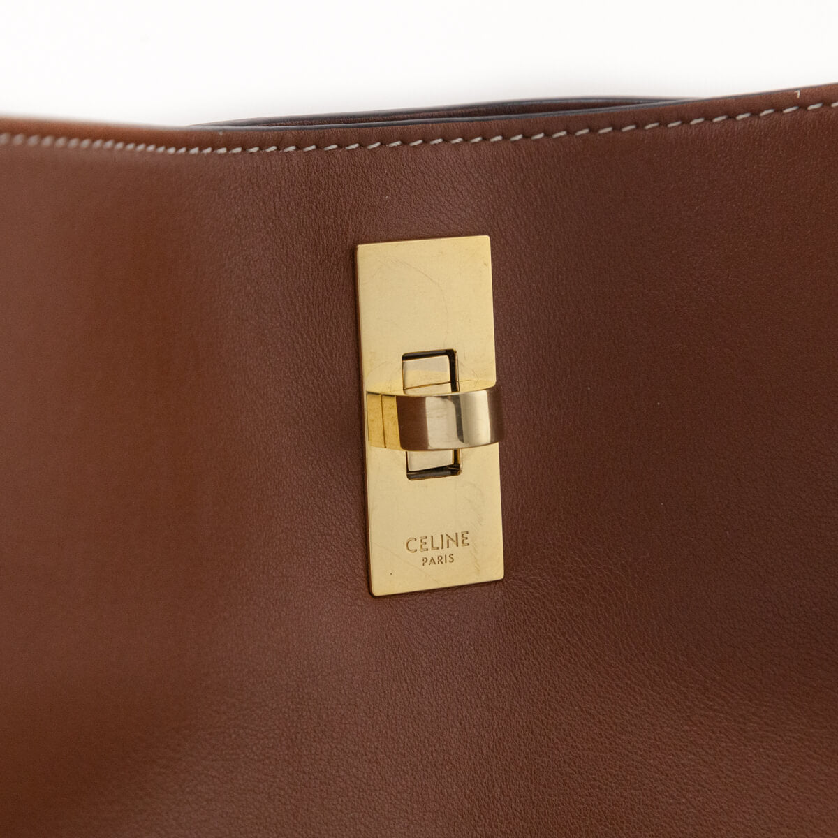 Celine Tan Smooth Calfskin Bucket 16 Bag - Love that Bag etc - Preowned Authentic Designer Handbags & Preloved Fashions