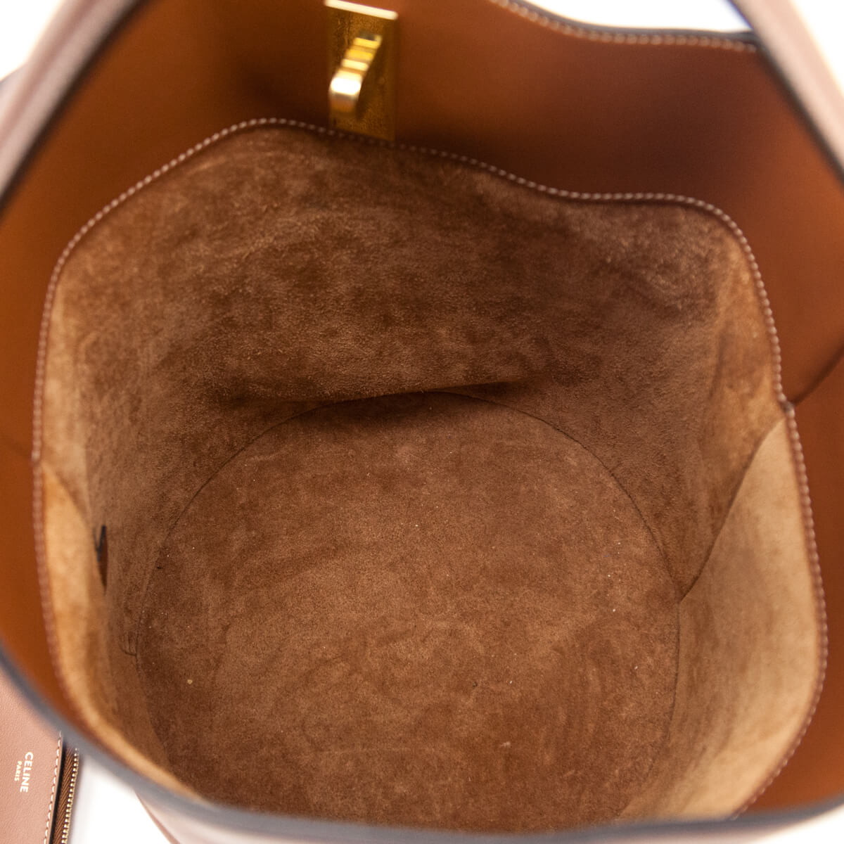 Celine Tan Smooth Calfskin Bucket 16 Bag - Love that Bag etc - Preowned Authentic Designer Handbags & Preloved Fashions