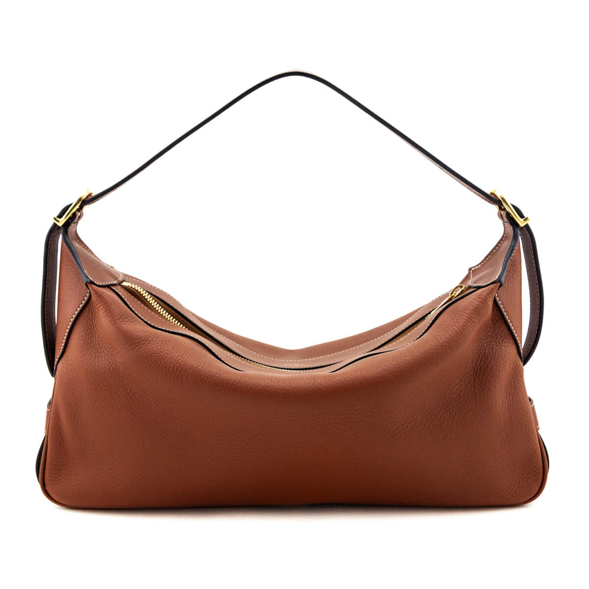 Celine Tan Supple Calfskin Medium Romy Shoulder Bag - Love that Bag etc - Preowned Authentic Designer Handbags & Preloved Fashions