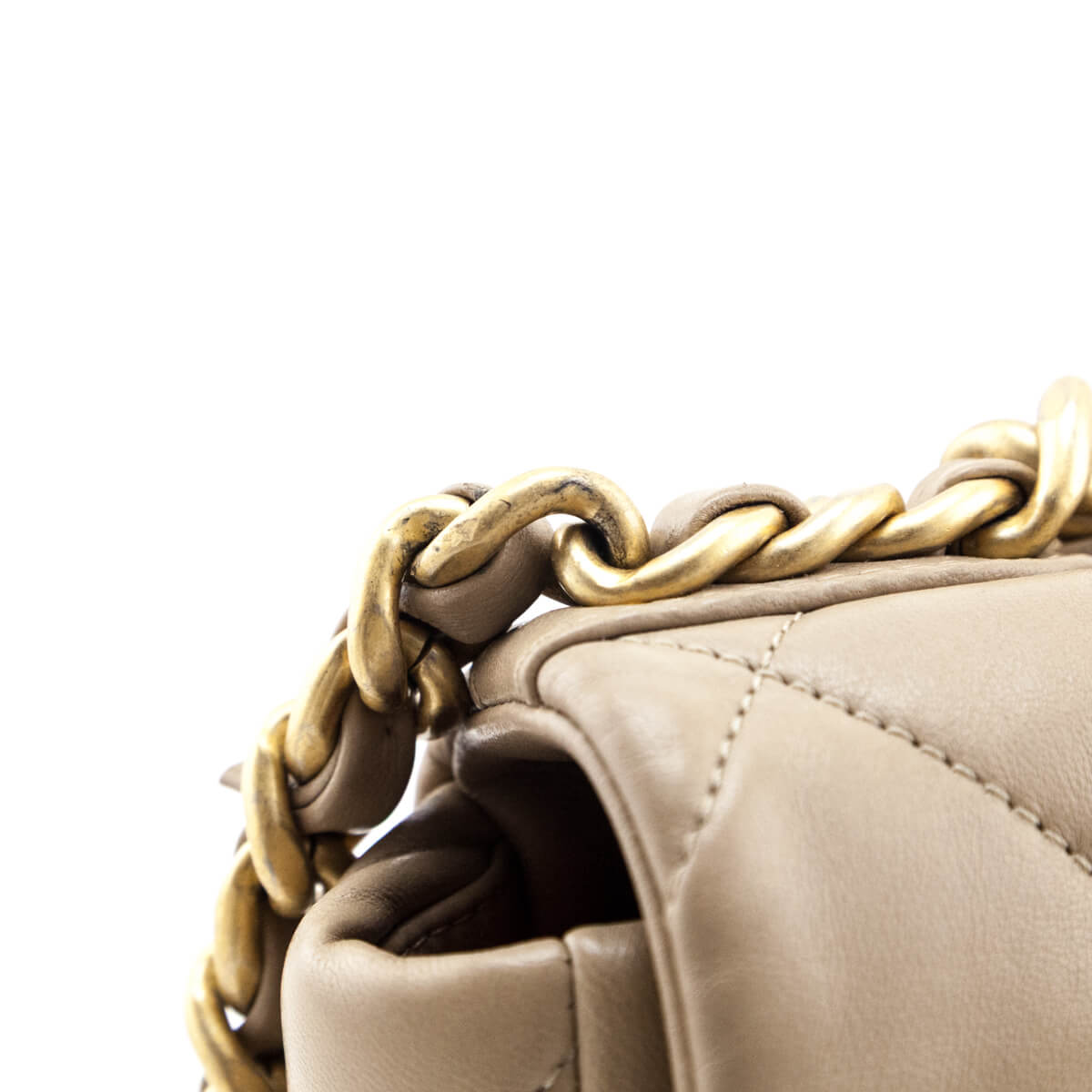 Chanel Beige Lambskin Quilted Medium Chanel 19 - Love that Bag etc - Preowned Authentic Designer Handbags & Preloved Fashions