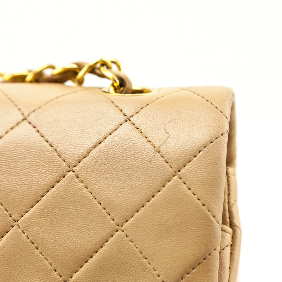 Chanel Beige Lambskin Quilted Medium Double Flap Bag - Love that Bag etc - Preowned Authentic Designer Handbags & Preloved Fashions
