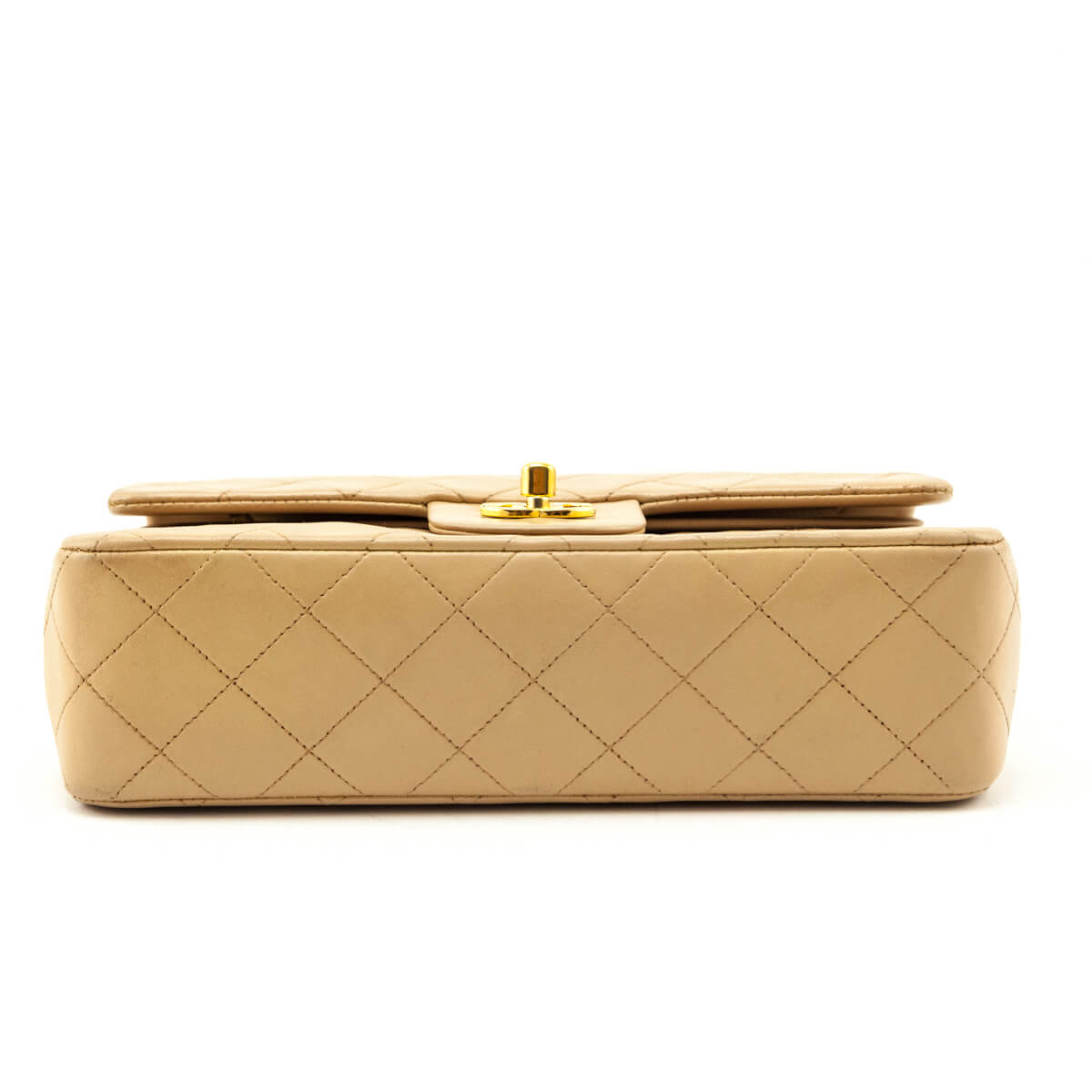 Chanel Beige Lambskin Quilted Medium Double Flap Bag - Love that Bag etc - Preowned Authentic Designer Handbags & Preloved Fashions