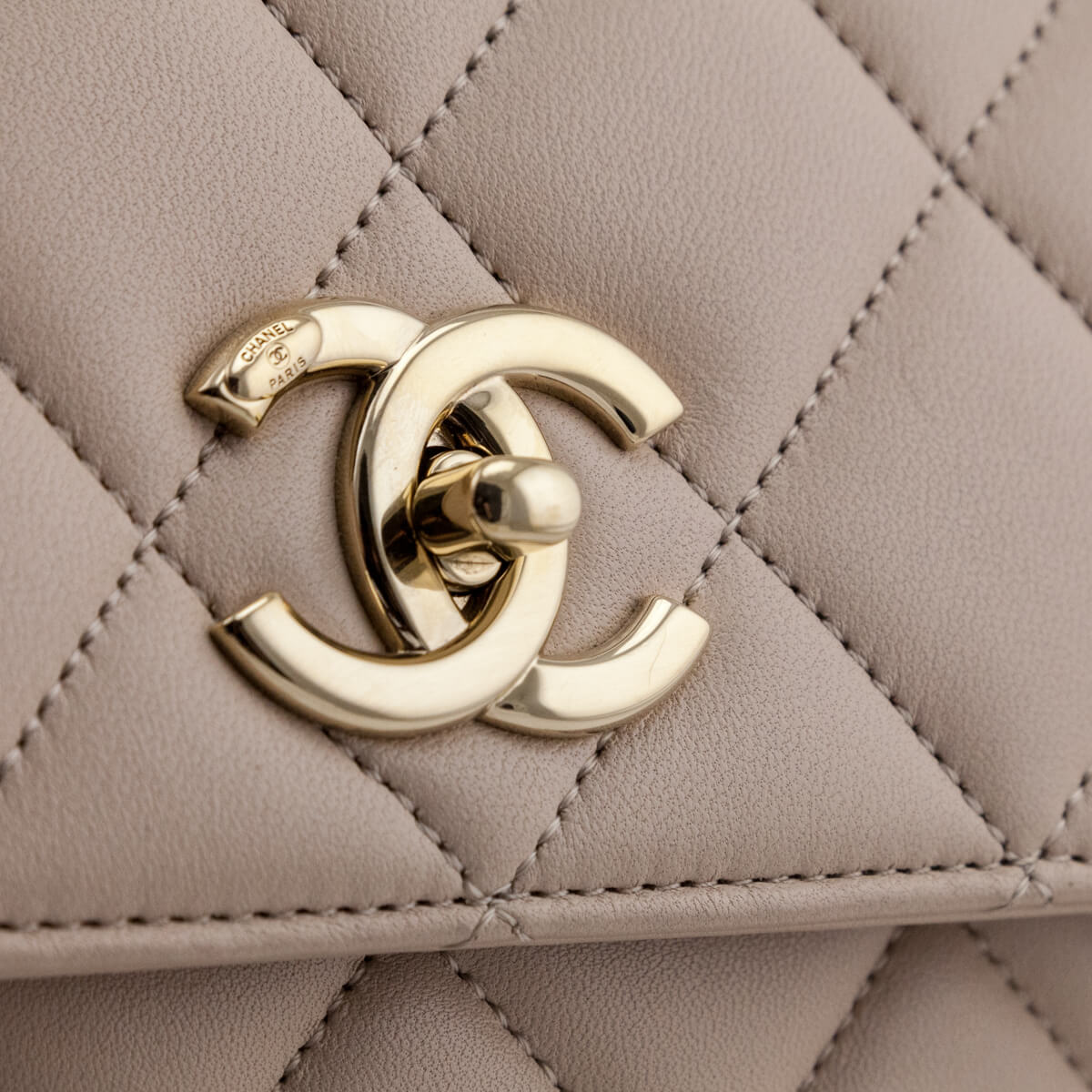 Chanel Beige Quilted Lambskin Medium Trendy CC Flap Dual Handle Bag - Love that Bag etc - Preowned Authentic Designer Handbags & Preloved Fashions