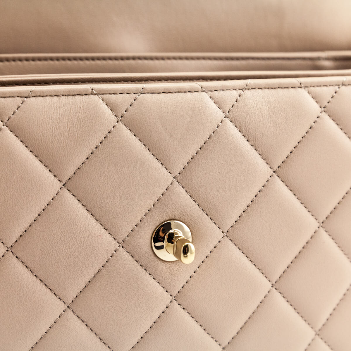 Chanel Beige Quilted Lambskin Medium Trendy CC Flap Dual Handle Bag - Love that Bag etc - Preowned Authentic Designer Handbags & Preloved Fashions