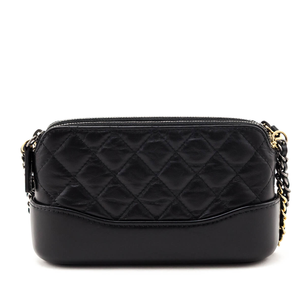 Chanel Black Aged Calfskin Quilted Small Gabrielle Clutch With Chain - Love that Bag etc - Preowned Authentic Designer Handbags & Preloved Fashions
