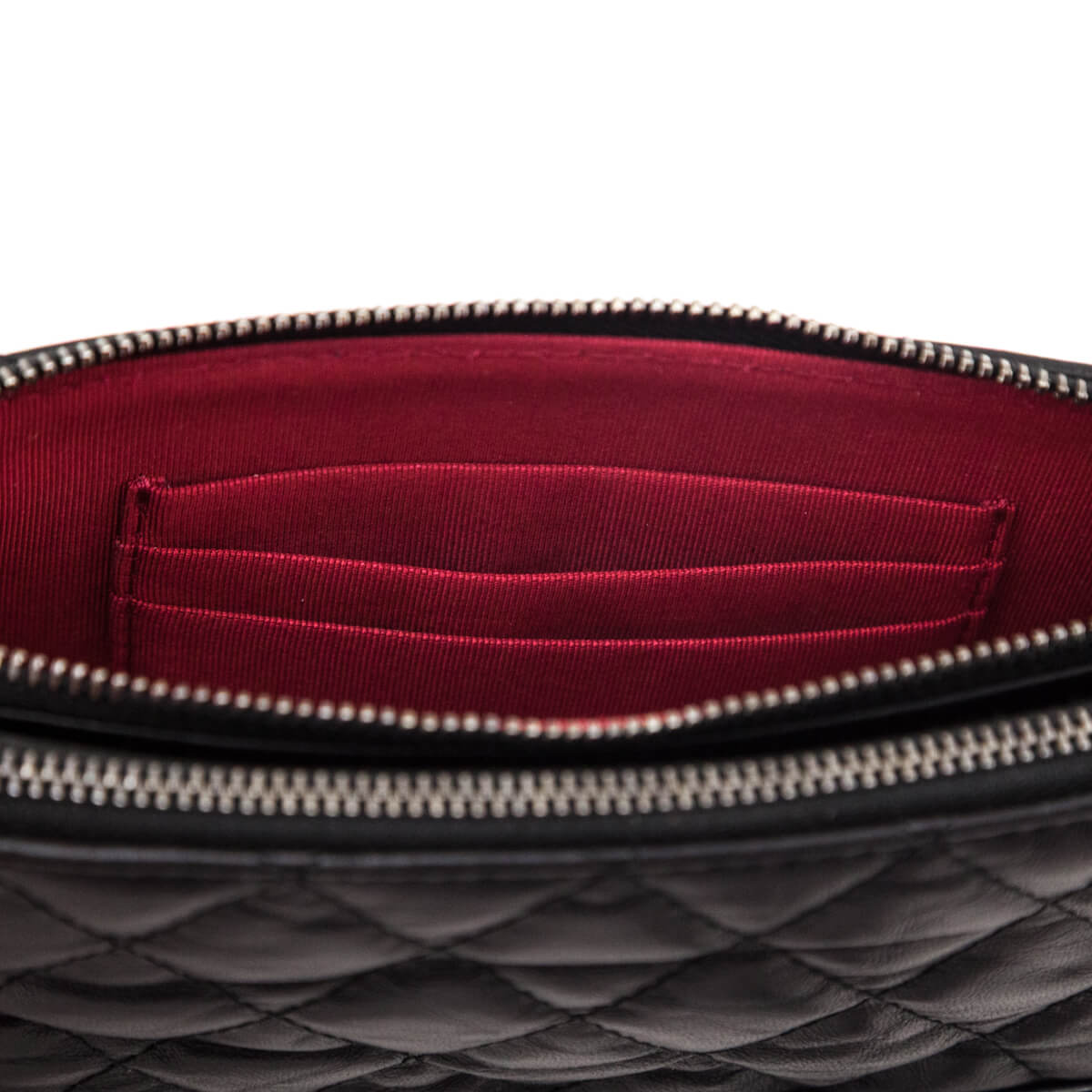 Chanel Black Aged Calfskin Quilted Small Gabrielle Clutch With Chain - Love that Bag etc - Preowned Authentic Designer Handbags & Preloved Fashions