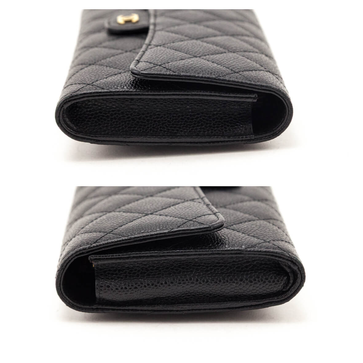 Chanel Black Caviar Quilted Travel Wallet Clutch - Love that Bag etc - Preowned Authentic Designer Handbags & Preloved Fashions