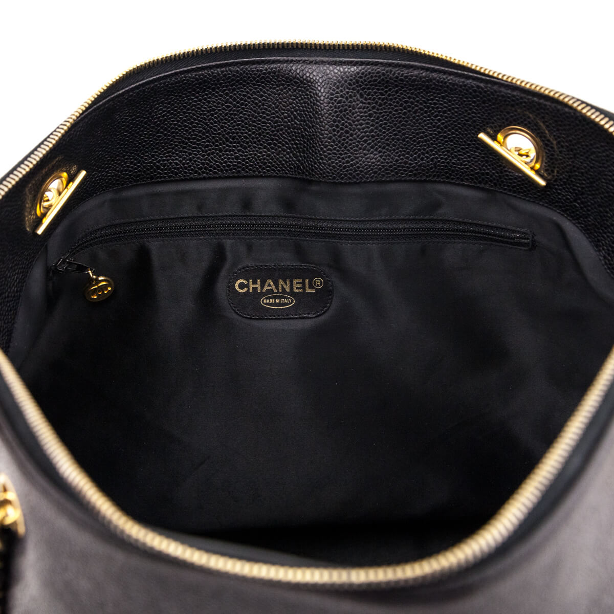 Chanel Black Caviar Vintage CC Shoulder Bag - Love that Bag etc - Preowned Authentic Designer Handbags & Preloved Fashions