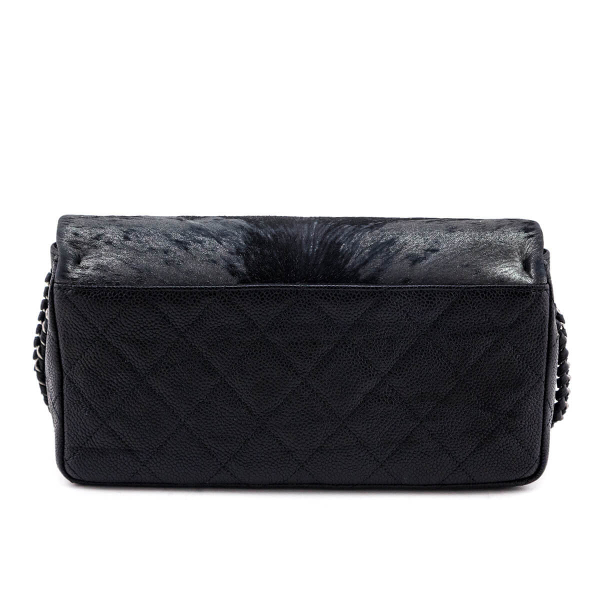 Chanel Black Metallic Pony Hair & Quilted Caviar Flap Bag - Love that Bag etc - Preowned Authentic Designer Handbags & Preloved Fashions