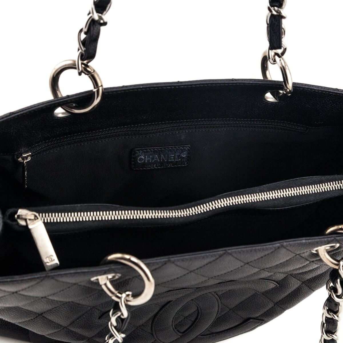 Chanel Black Quilted Caviar Grand Shopping Tote - Love that Bag etc - Preowned Authentic Designer Handbags & Preloved Fashions