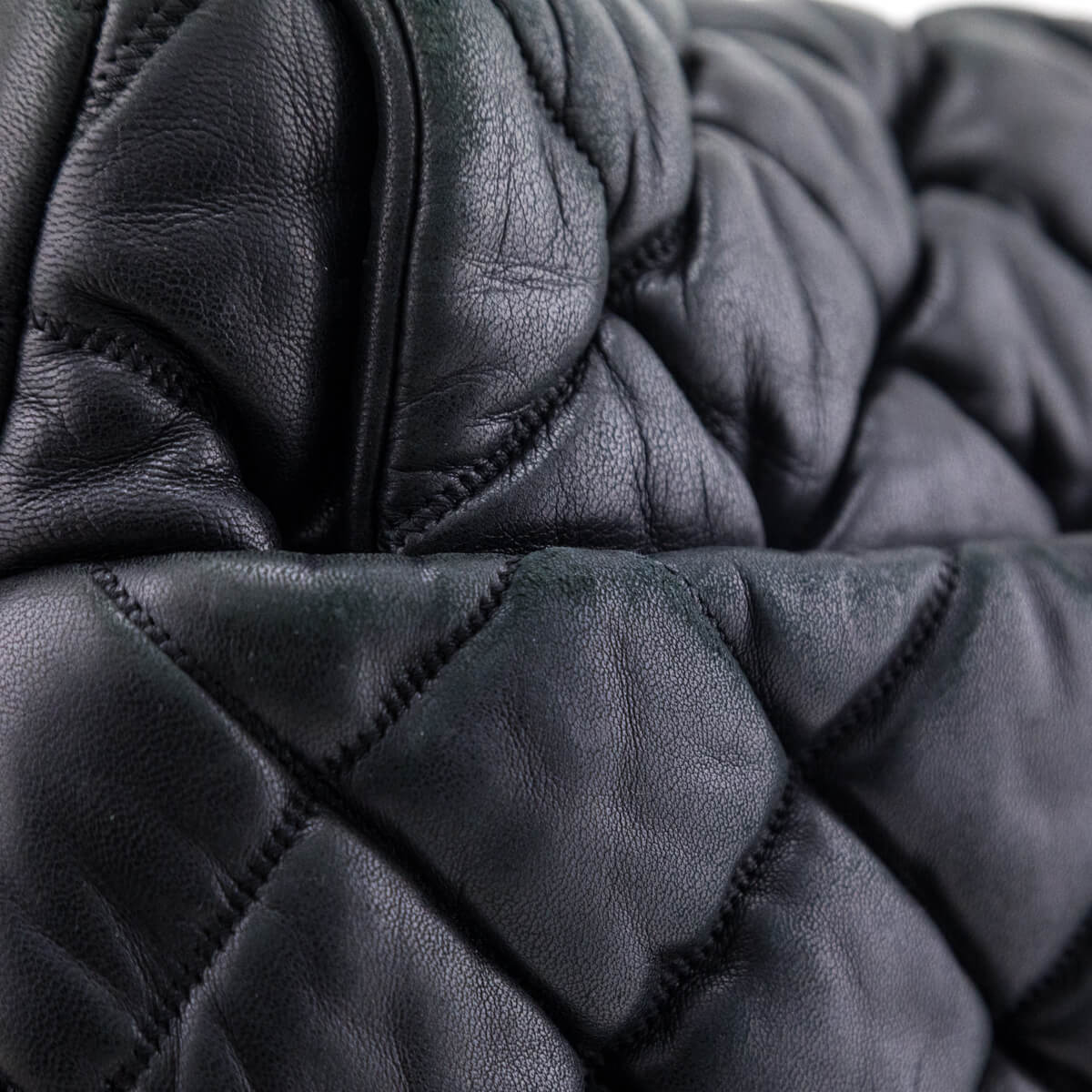 Chanel Black Quilted Lambskin Bubble Large Flap Shoulder Bag - Love that Bag etc - Preowned Authentic Designer Handbags & Preloved Fashions