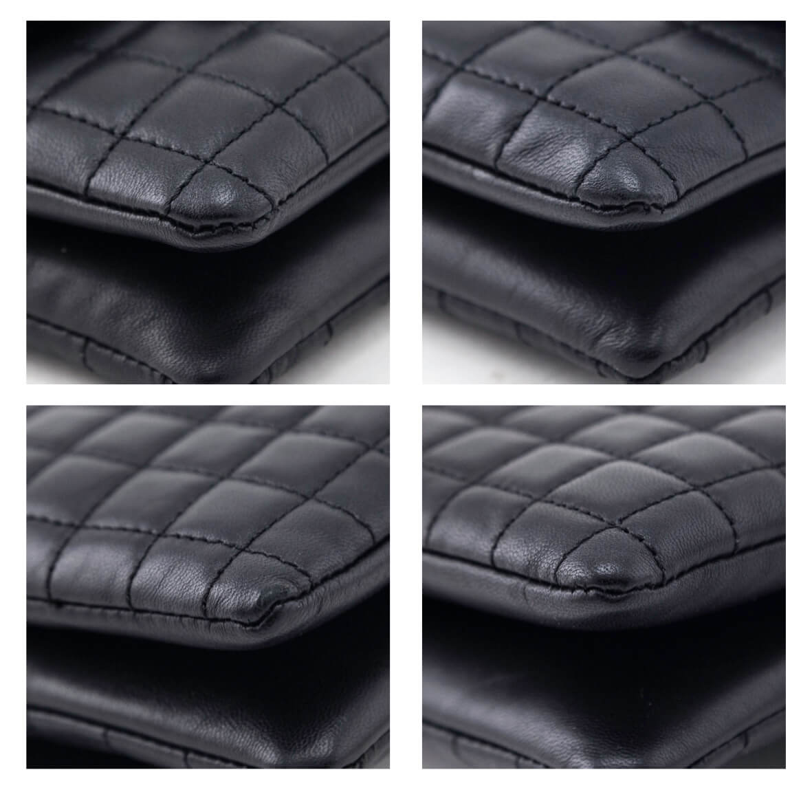 Chanel Black Quilted Lambskin Chocolate Bar Camellia No. 5 Pochette - Love that Bag etc - Preowned Authentic Designer Handbags & Preloved Fashions