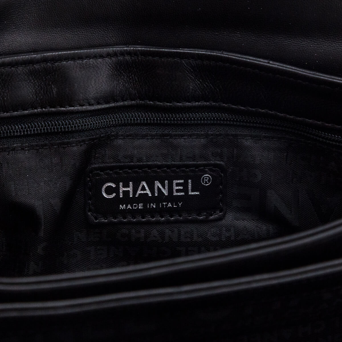Chanel Black Quilted Lambskin Chocolate Bar Camellia No. 5 Pochette - Love that Bag etc - Preowned Authentic Designer Handbags & Preloved Fashions