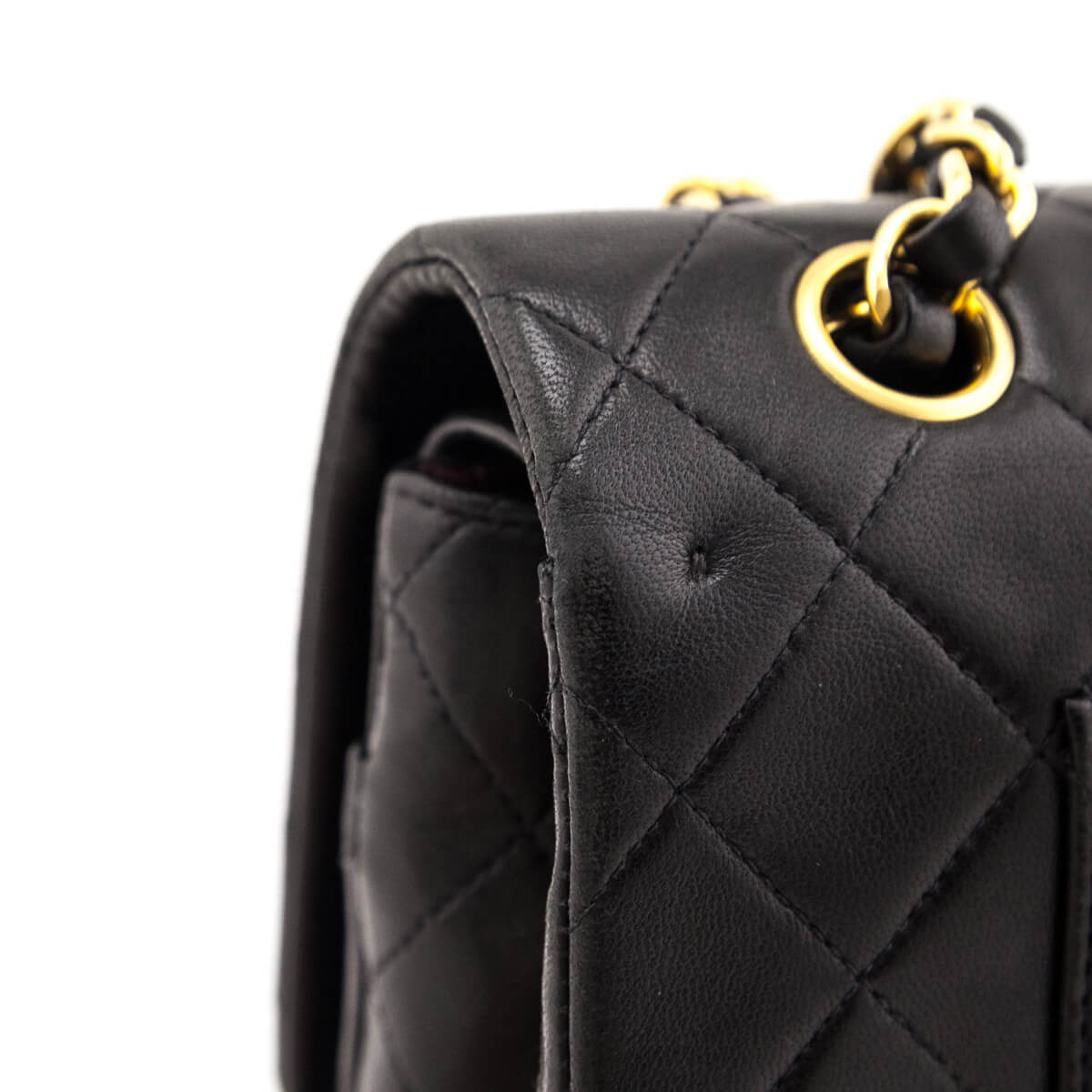 Chanel Black Quilted Lambskin Vintage Medium Classic Double Flap Bag - Love that Bag etc - Preowned Authentic Designer Handbags & Preloved Fashions