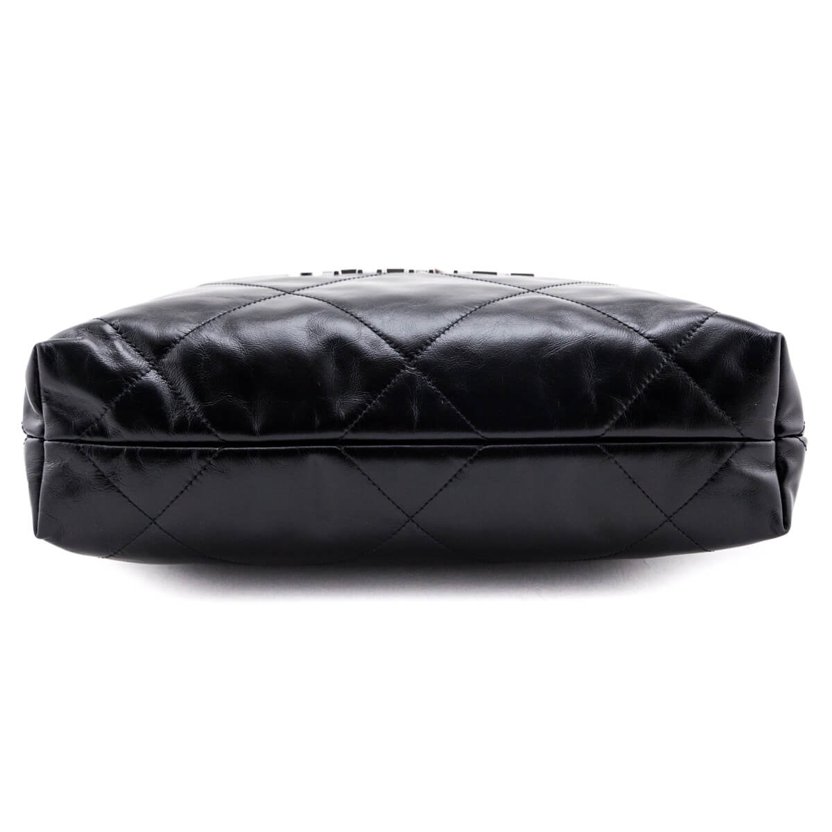 Chanel Black Shiny Calfskin Quilted Small Chanel 22 Bag - Love that Bag etc - Preowned Authentic Designer Handbags & Preloved Fashions