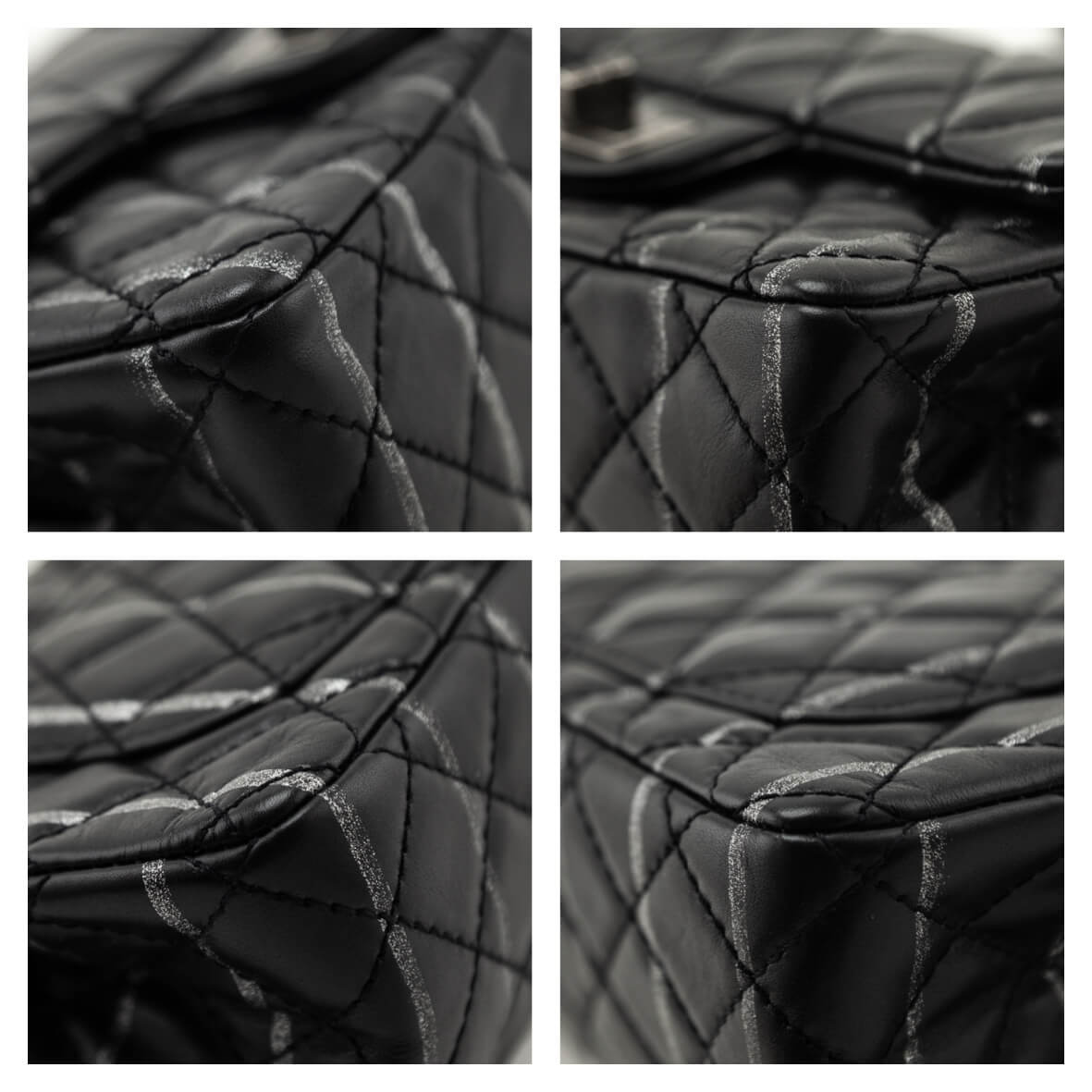 Chanel Black Striped Quilted Lambskin Mini Reissue Flap Bag - Love that Bag etc - Preowned Authentic Designer Handbags & Preloved Fashions