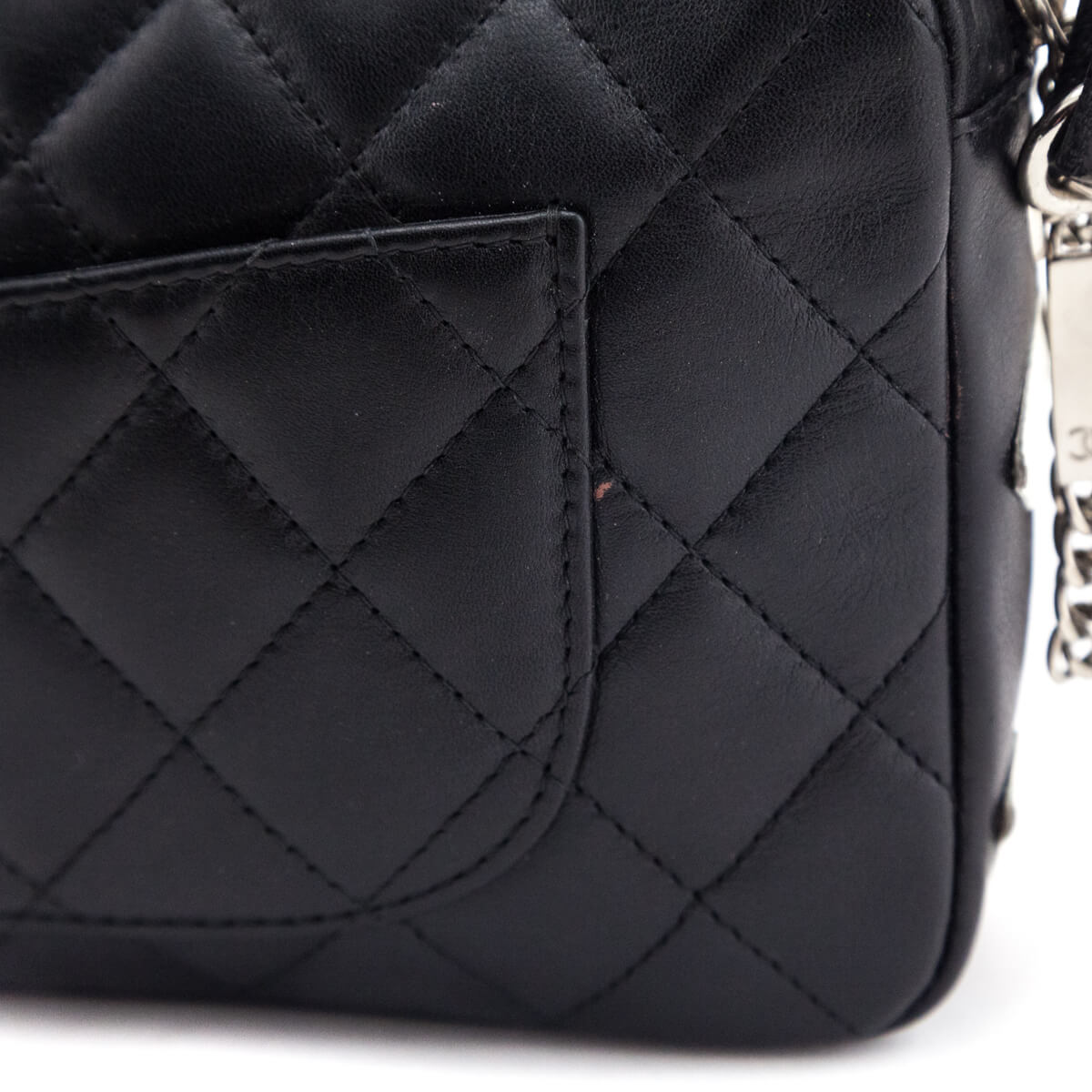 Chanel Black & White Quilted Calfskin Cambon Pochette - Love that Bag etc - Preowned Authentic Designer Handbags & Preloved Fashions