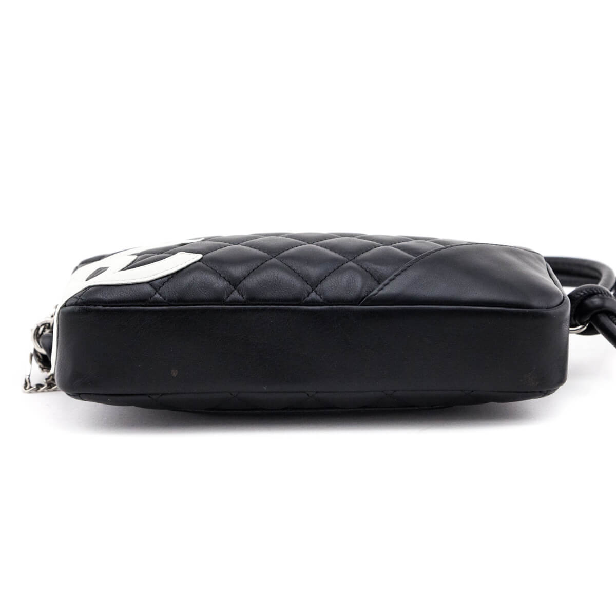 Chanel Black & White Quilted Calfskin Cambon Pochette - Love that Bag etc - Preowned Authentic Designer Handbags & Preloved Fashions