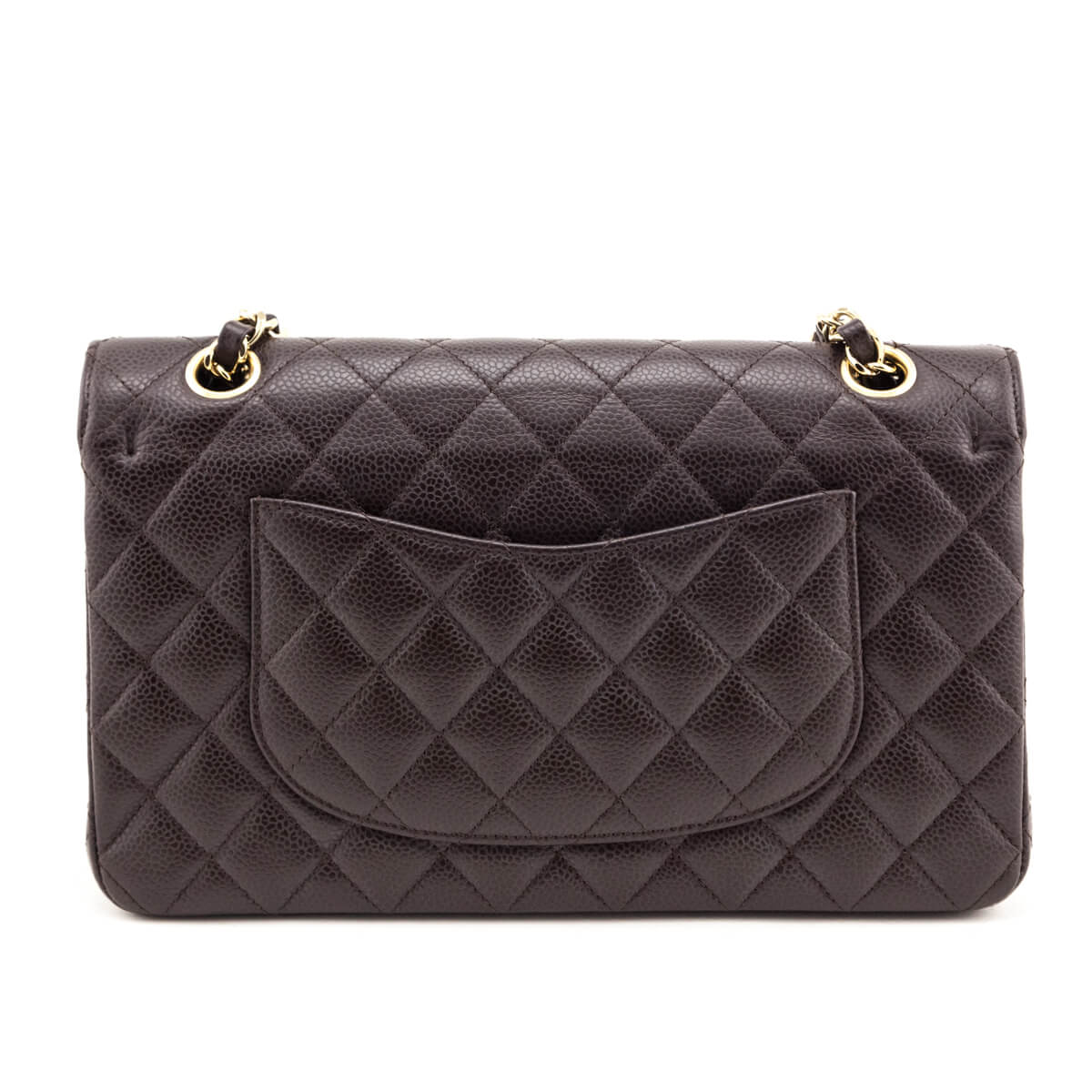 Chanel Brown Caviar Medium Double Flap Bag - Love that Bag etc - Preowned Authentic Designer Handbags & Preloved Fashions