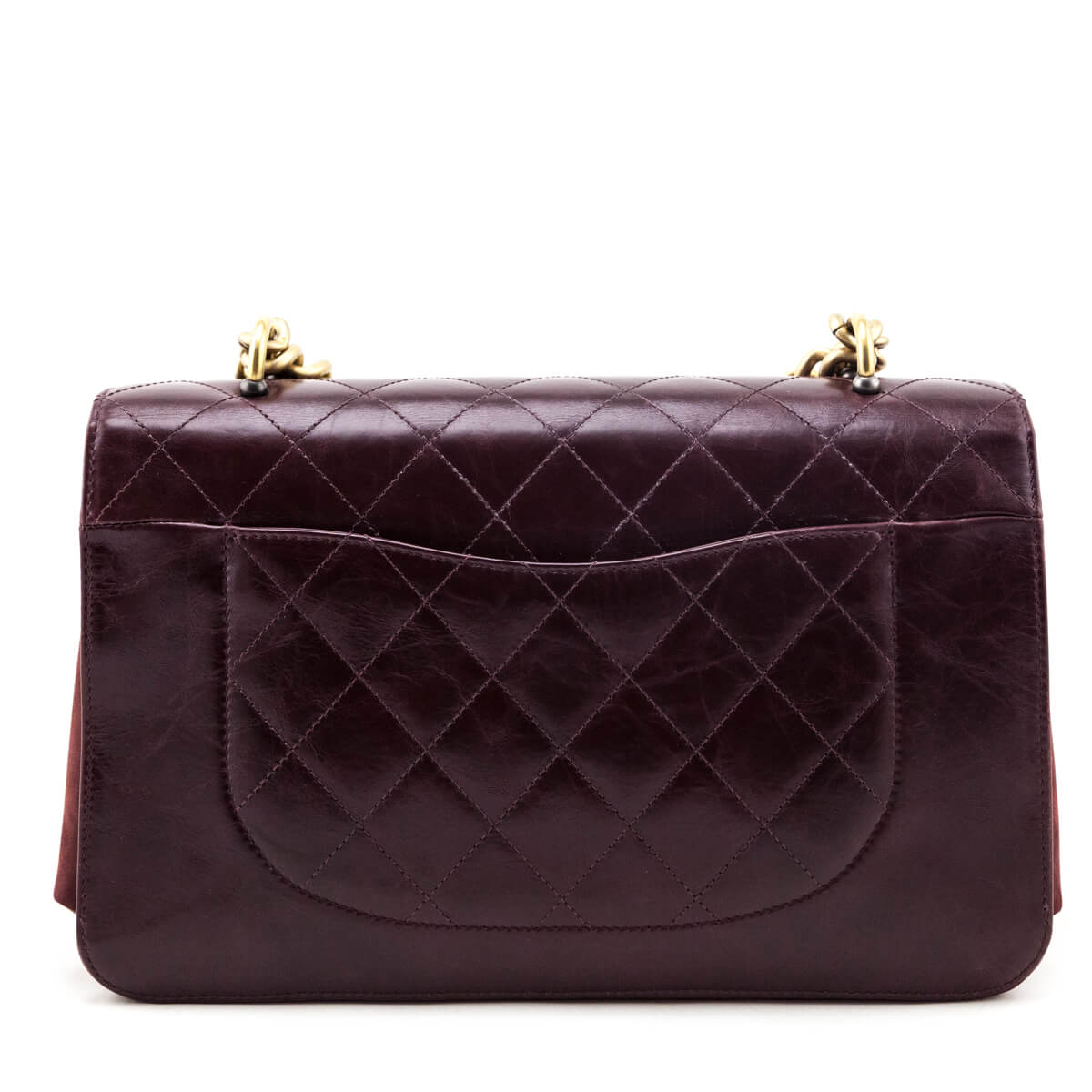 Chanel Burgundy Calfskin Quilted Small Straight Lined Flap Bag - Love that Bag etc - Preowned Authentic Designer Handbags & Preloved Fashions
