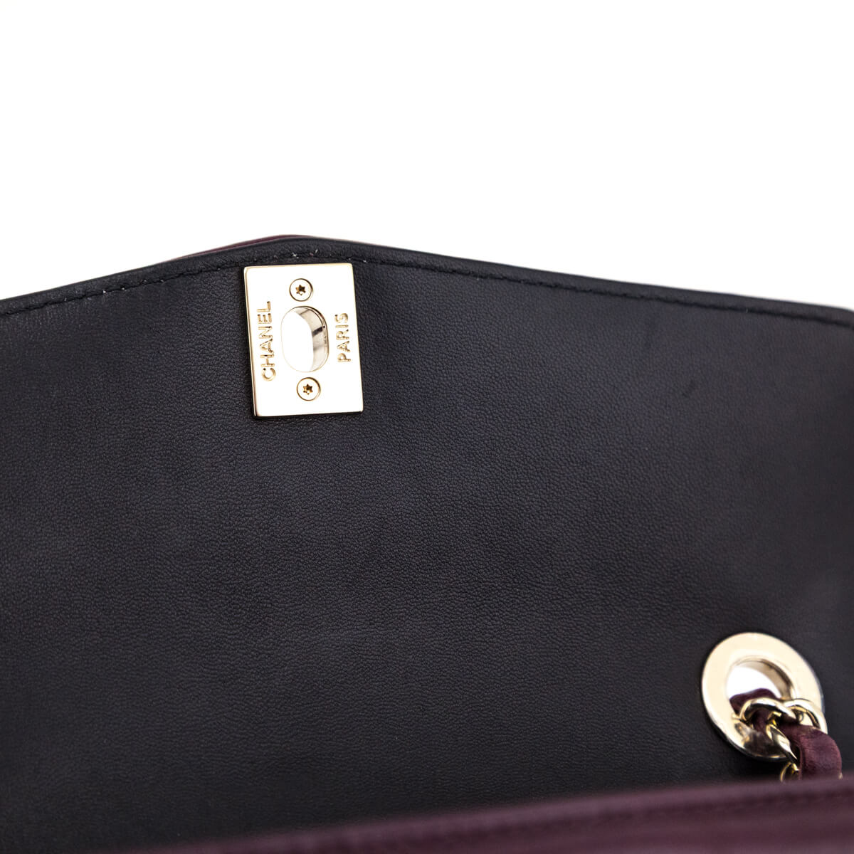 Chanel Burgundy Shiny Lambskin Quilted Small Chevron Miroir Flap Bag - Love that Bag etc - Preowned Authentic Designer Handbags & Preloved Fashions
